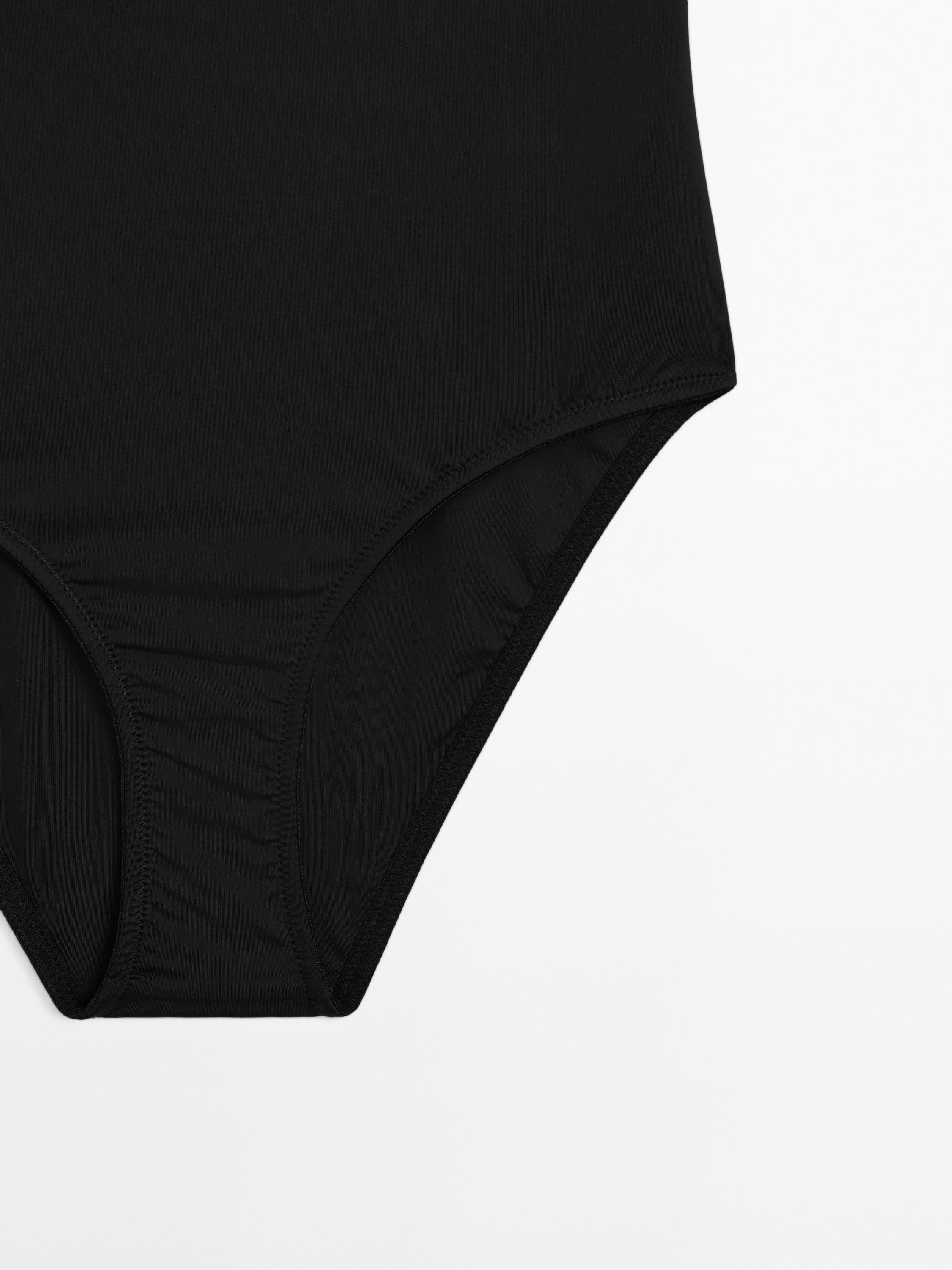 Swimsuit with rolled straps