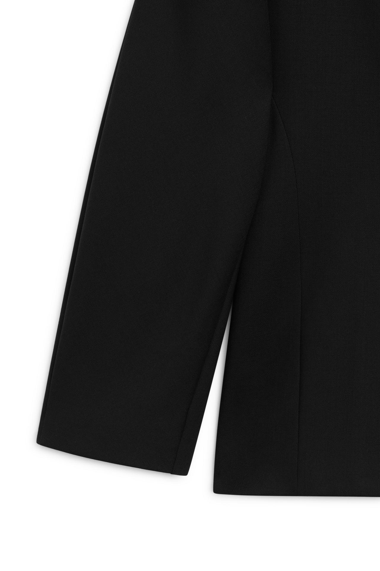 100% wool stand collar blazer - LIMITED EDITION — BLACK