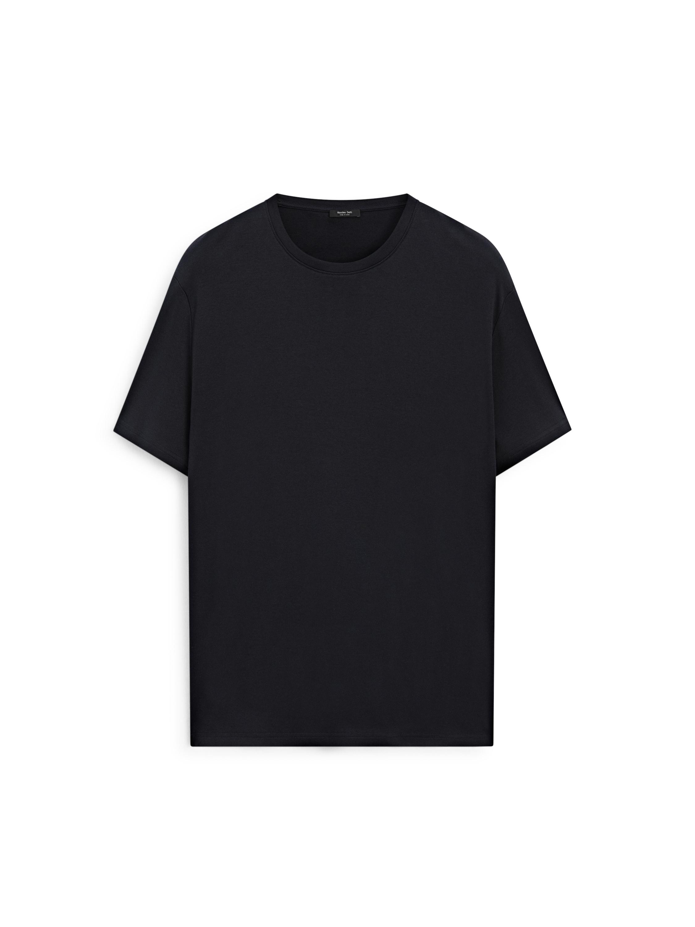 100% mercerised cotton T-shirt — NAVY BLUE