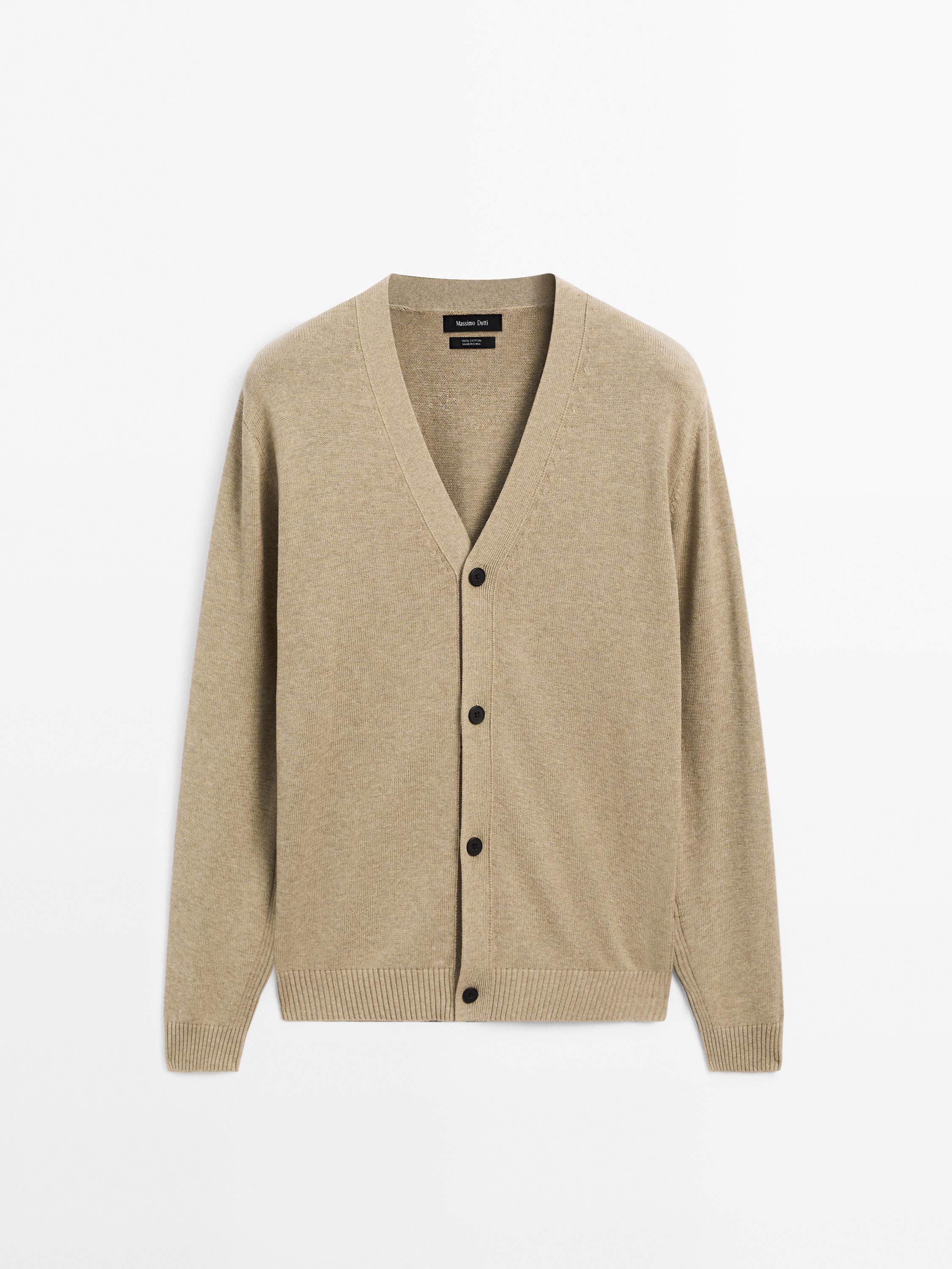 100% cotton knit cardigan