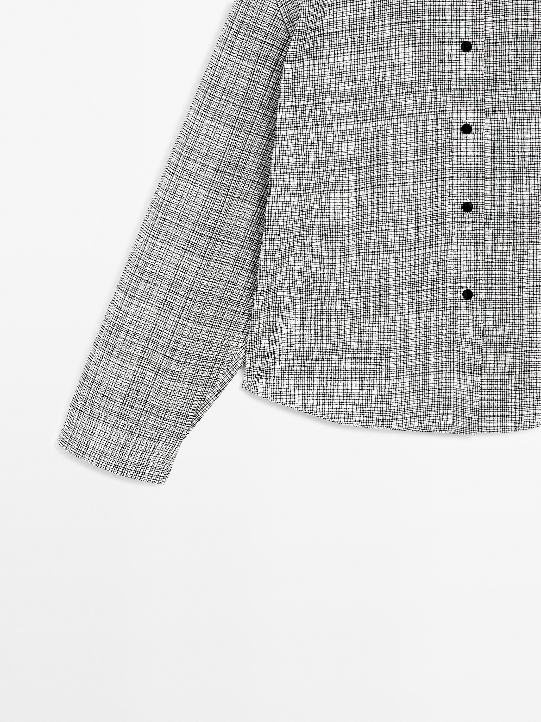 Check cotton blend shirt