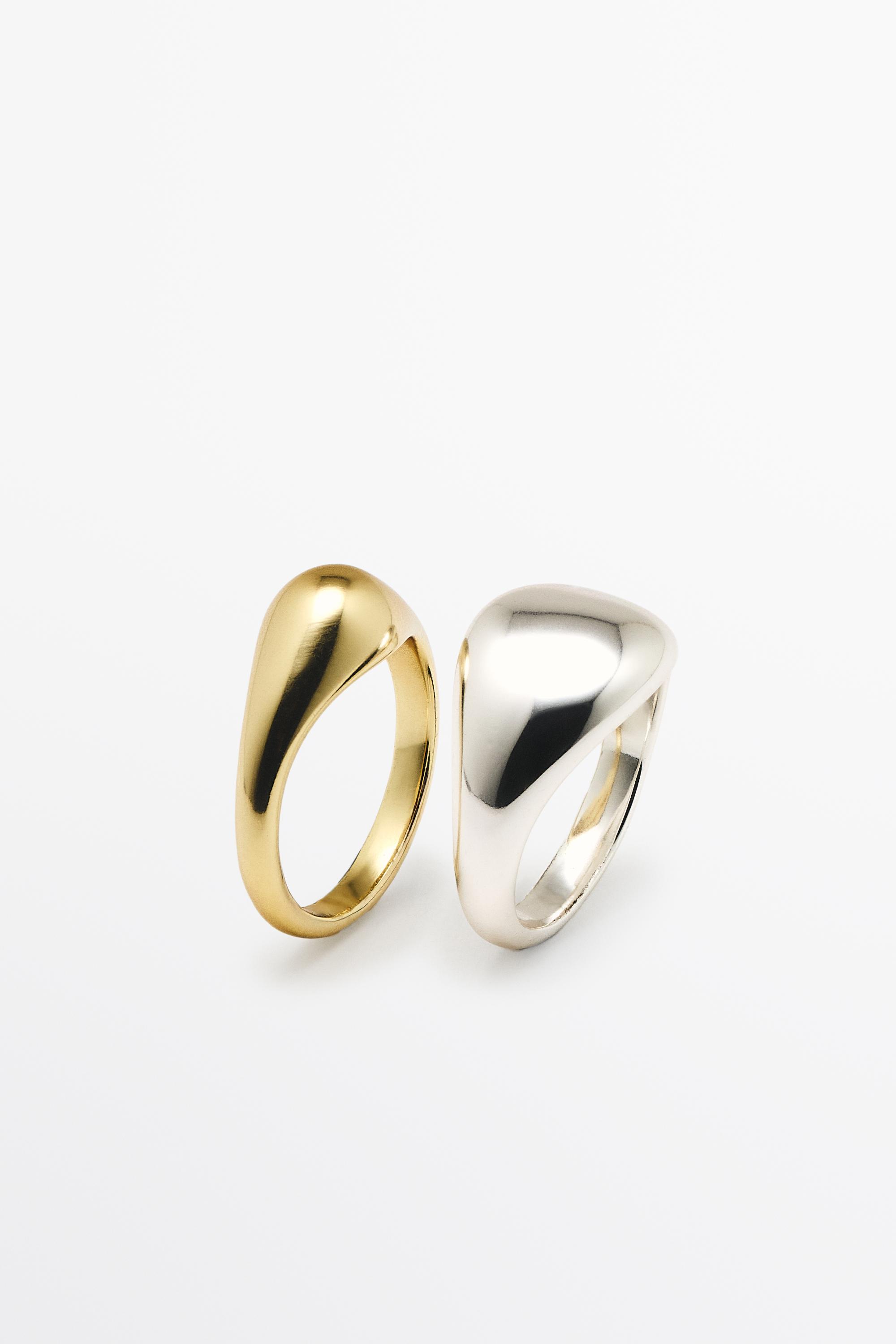 Pack of rounded rings — GOLDEN