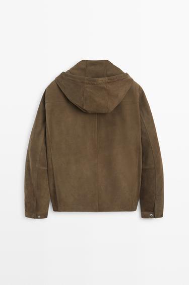 Hooded suede jacket — MEDIUM ECRU 6