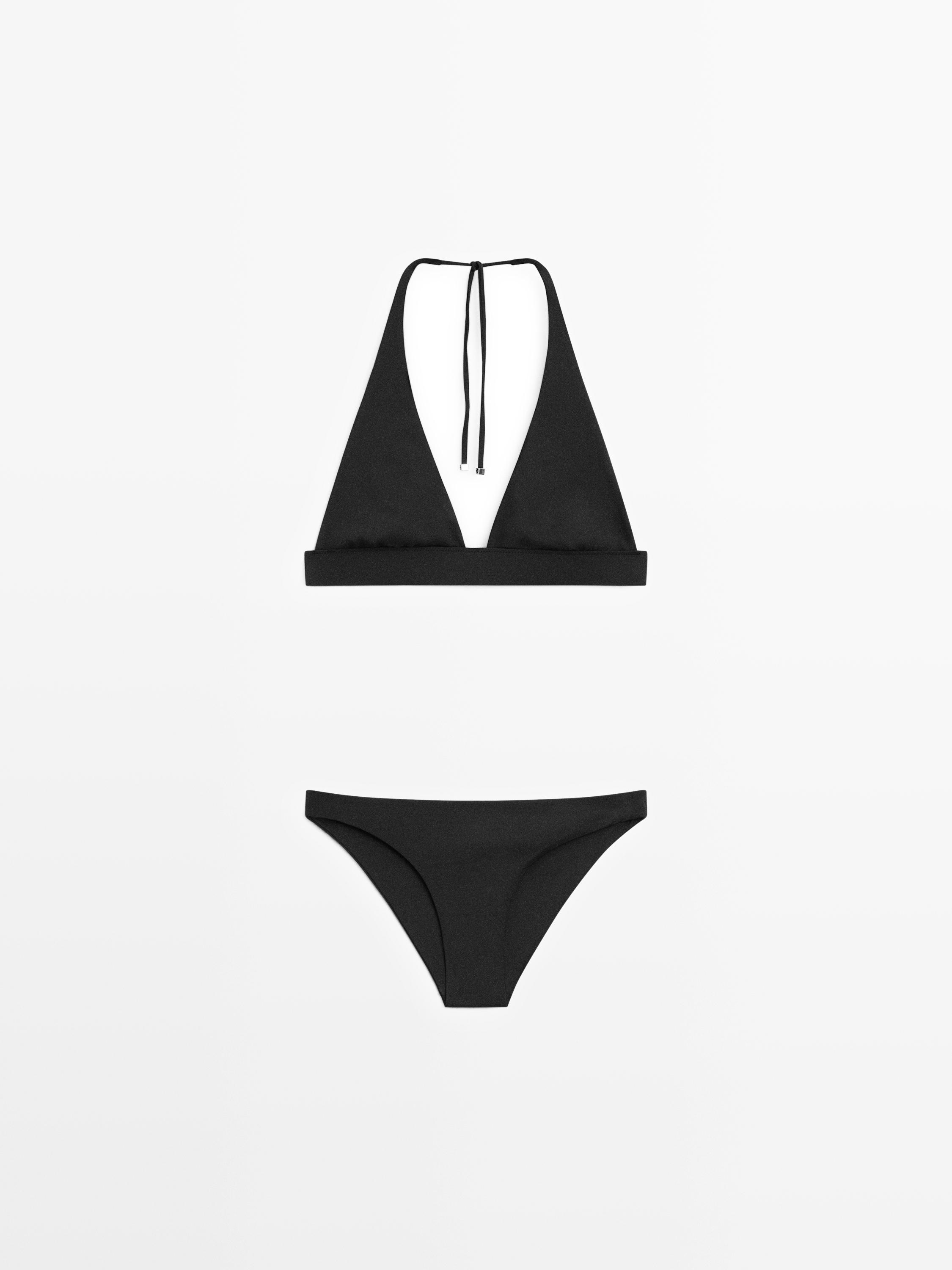 Triangle bikini top — BLACK