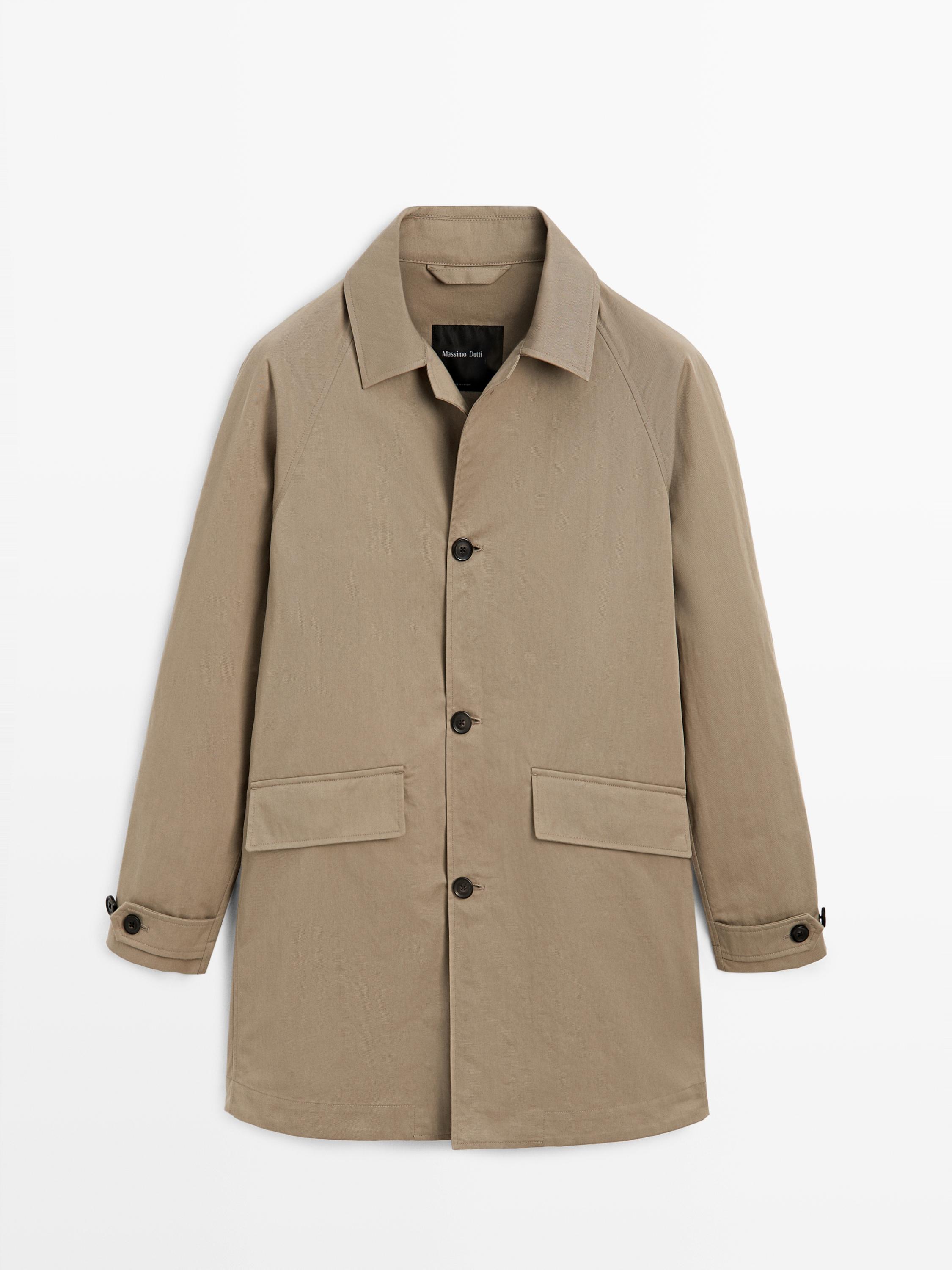 Lichtgewicht trenchcoat van katoenmix