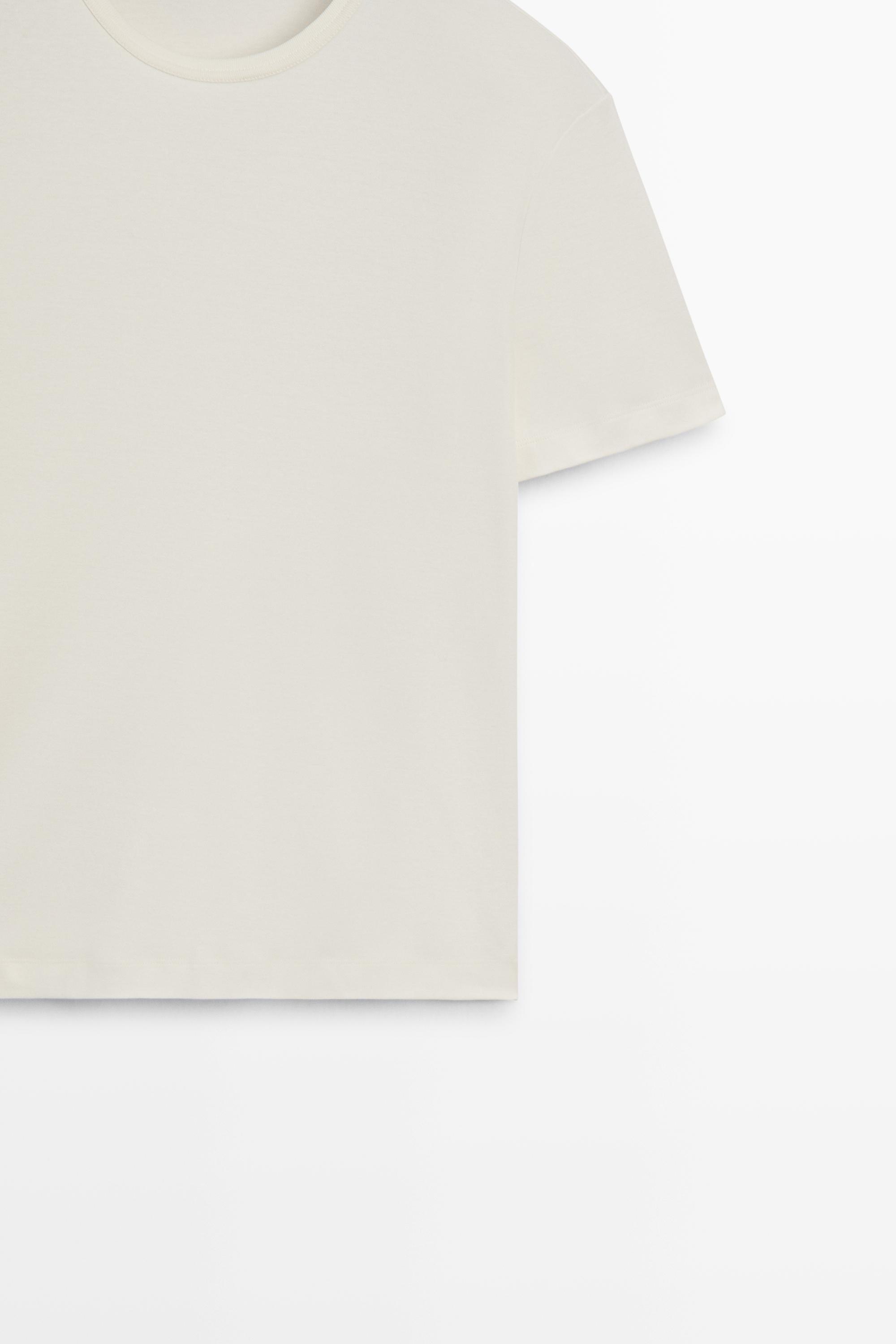 100% Cotton Short-Sleeve T-Shirt — Vanilla