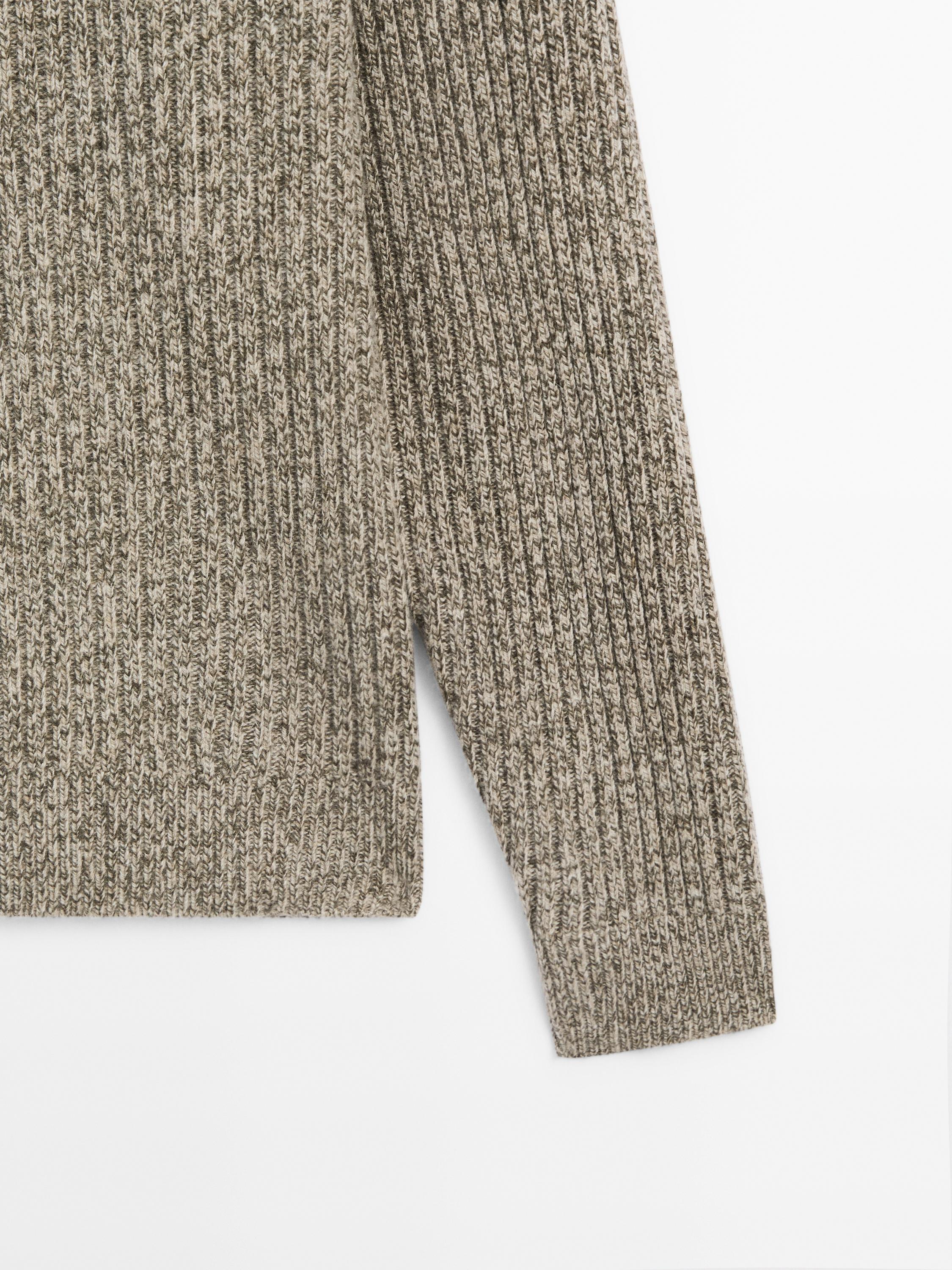 Knitted jumper mouline wool blend