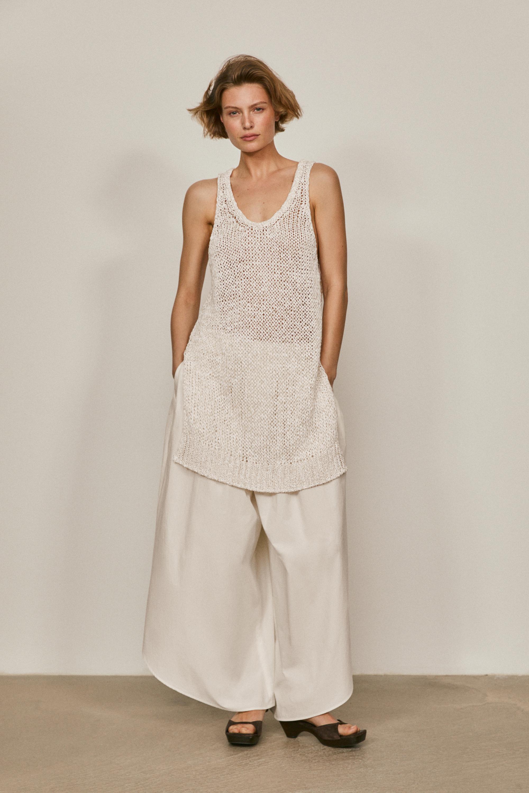 Long cutwork top - LIMITED EDITION — CREAM