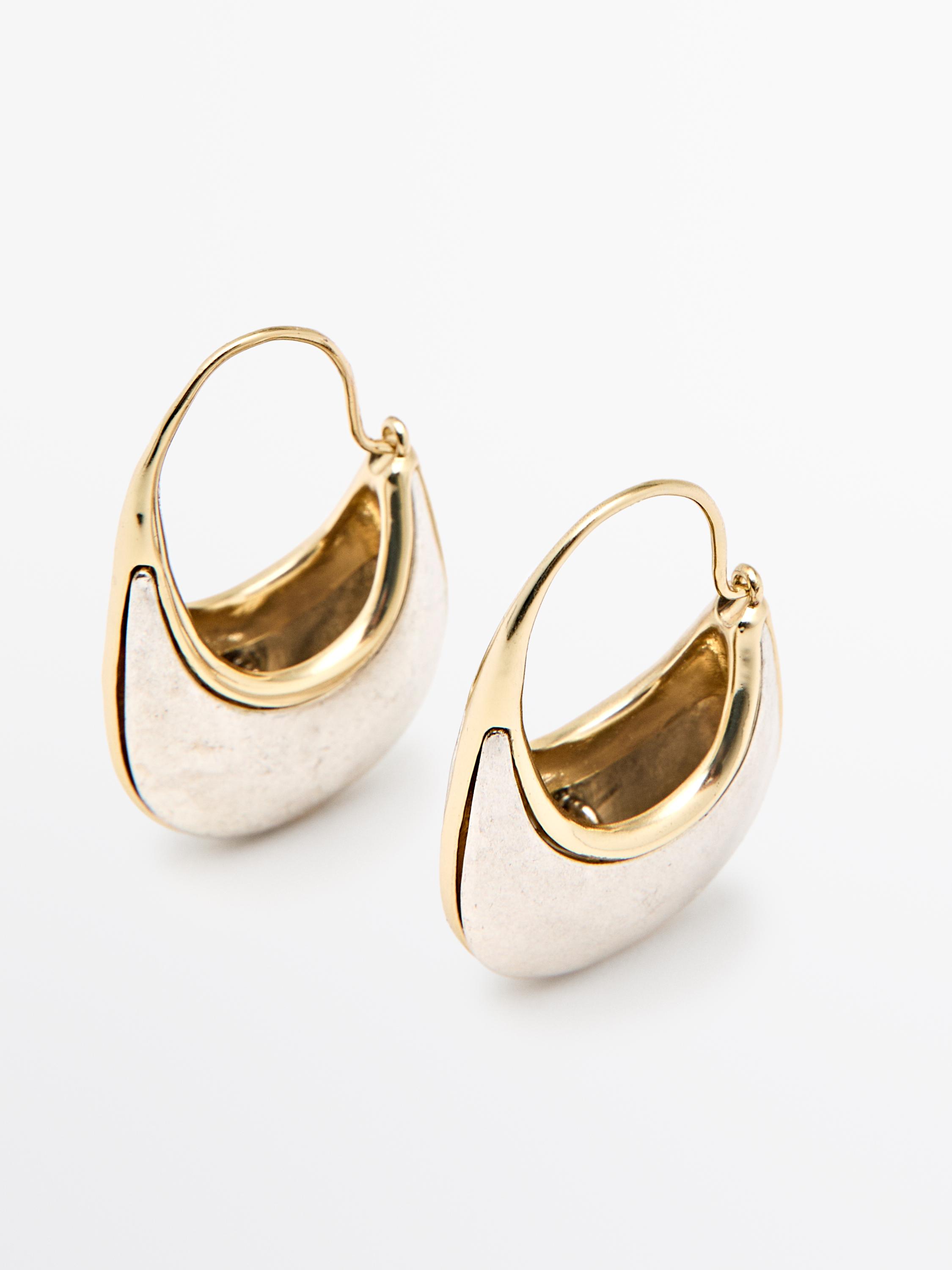 Combi ring oorbellen Zilver Jewelry Massimo Dutti