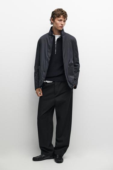 Stand-up collar down jacket — Sky blue 1