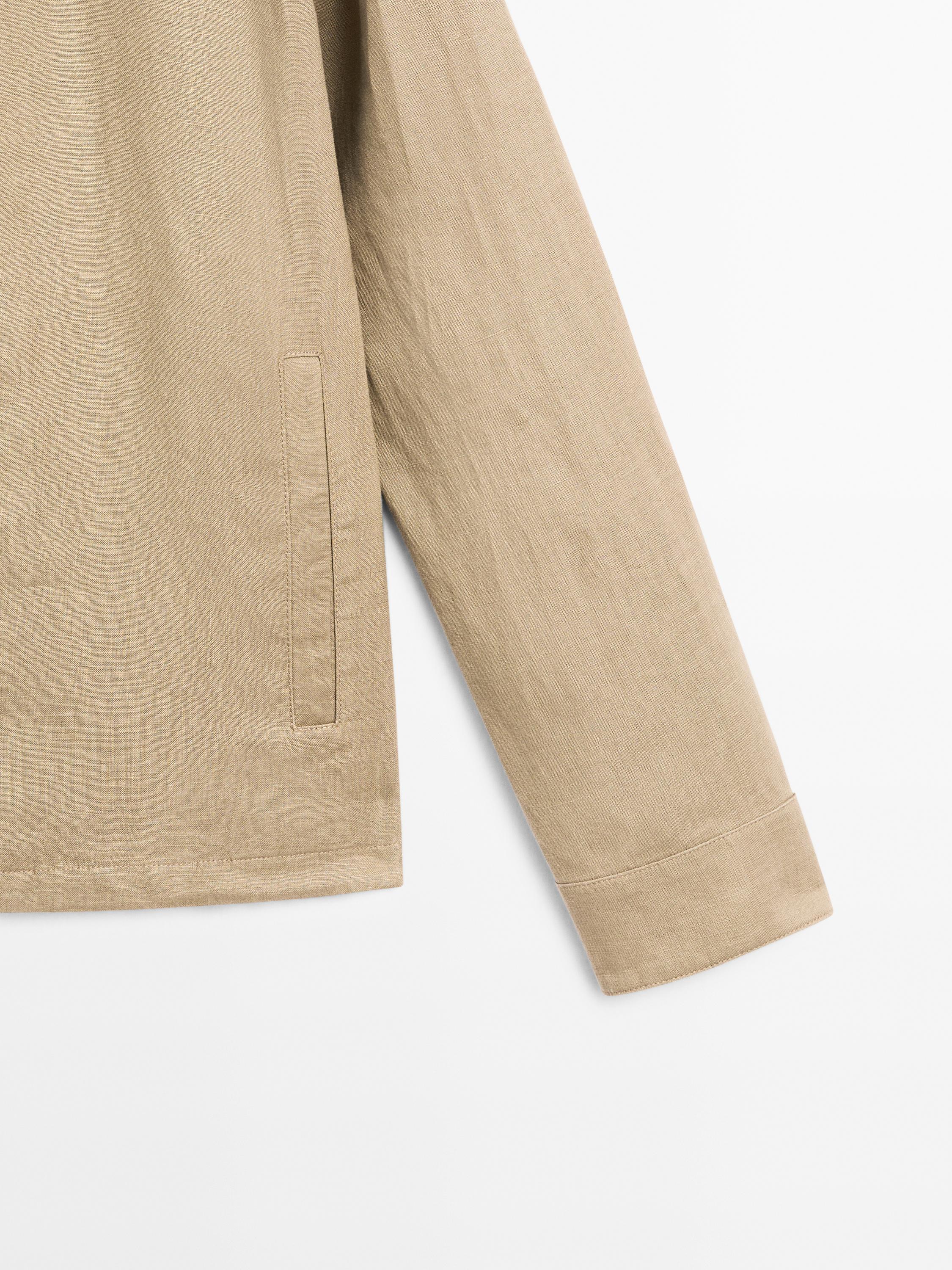 100% linen bomber jacket
