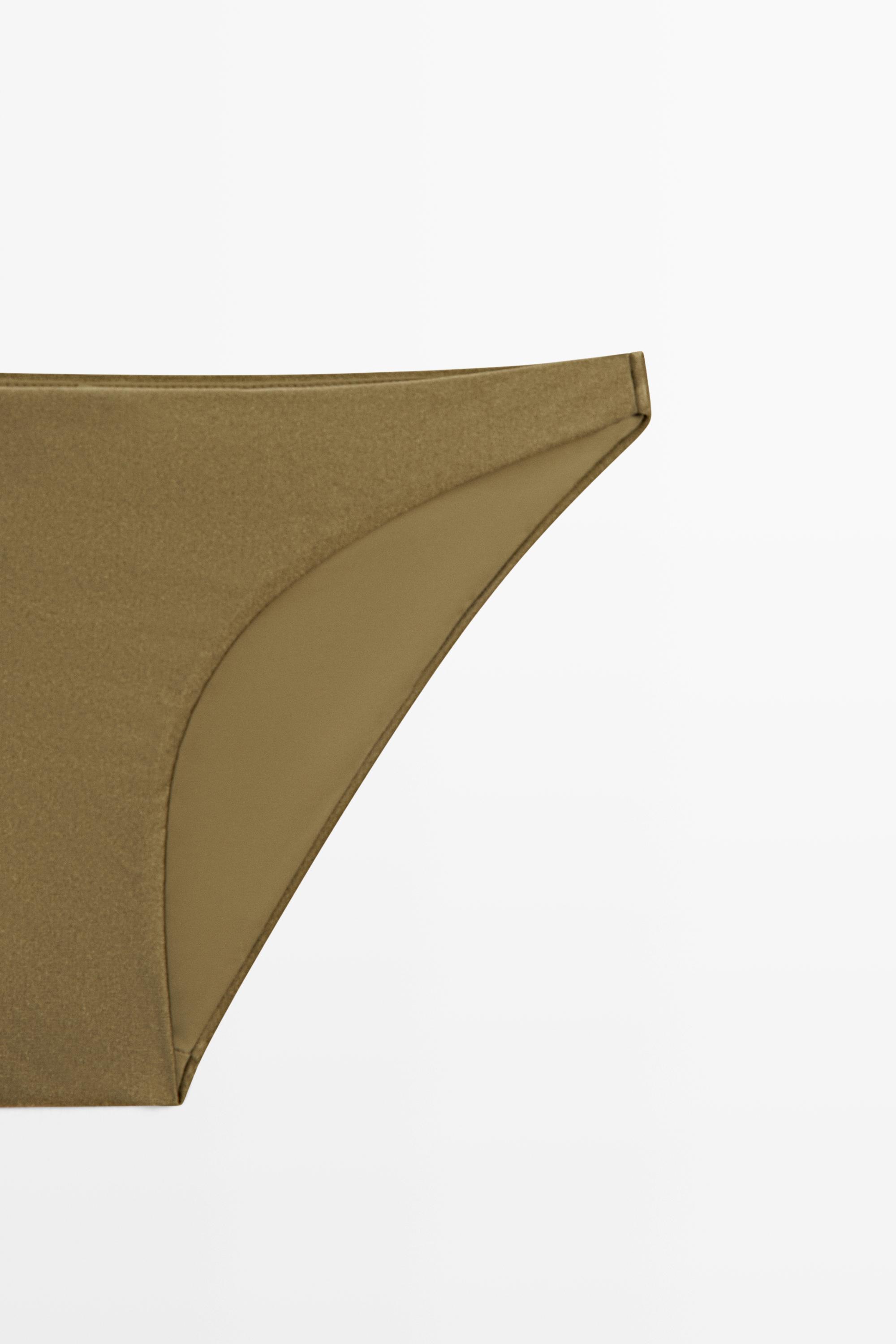Shimmery bikini bottoms — KHAKI