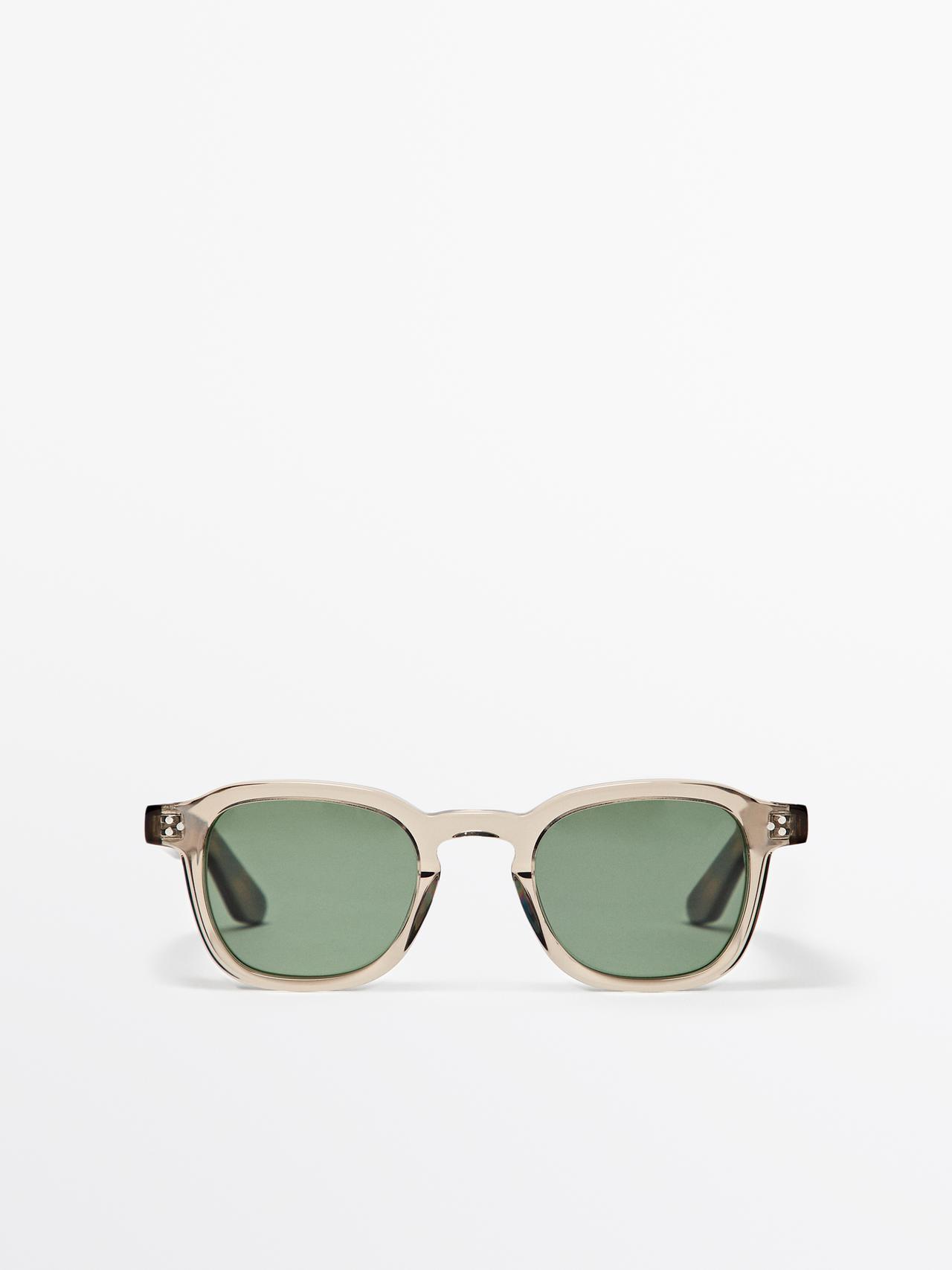 Gafas De Sol Redondas - Amarillo - 01 - Massimo Dutti - Hombre