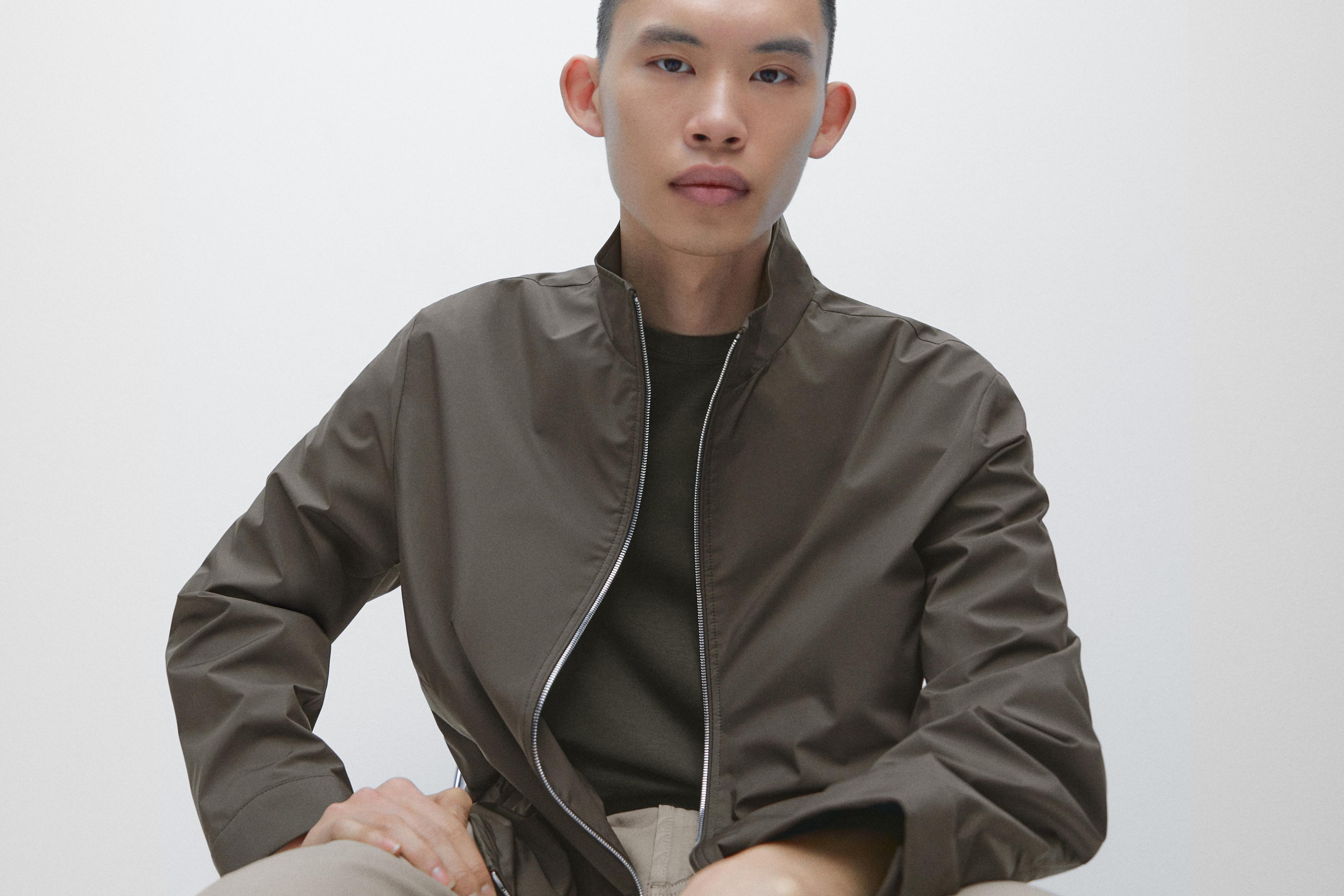 Two-way stretch fabric jacket — GREEN