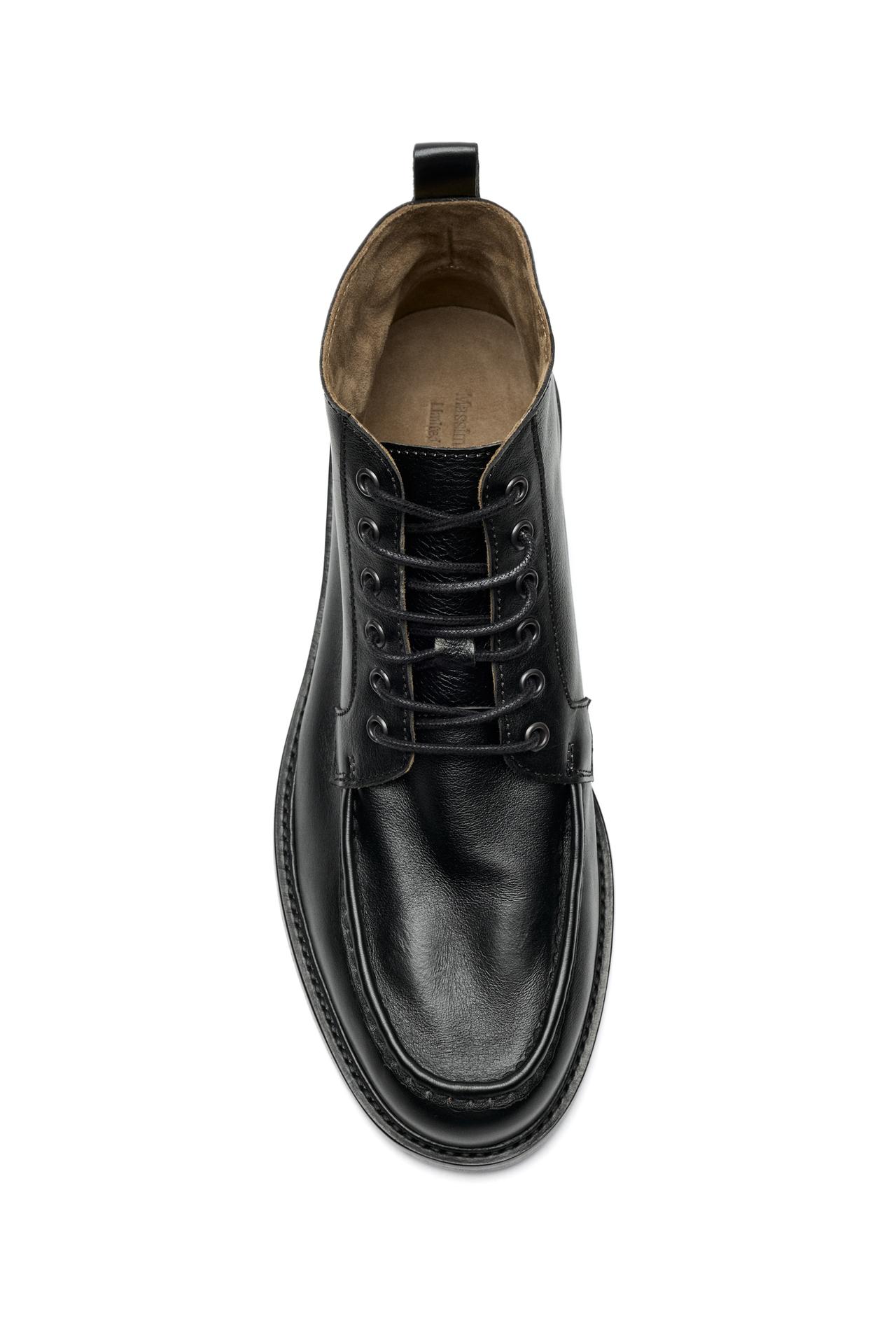 Soft leather lace-up ankle boot - LIMITED EDITION — BLACK