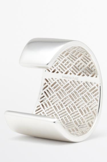 Asymmetric wide bracelet — SILVER 3