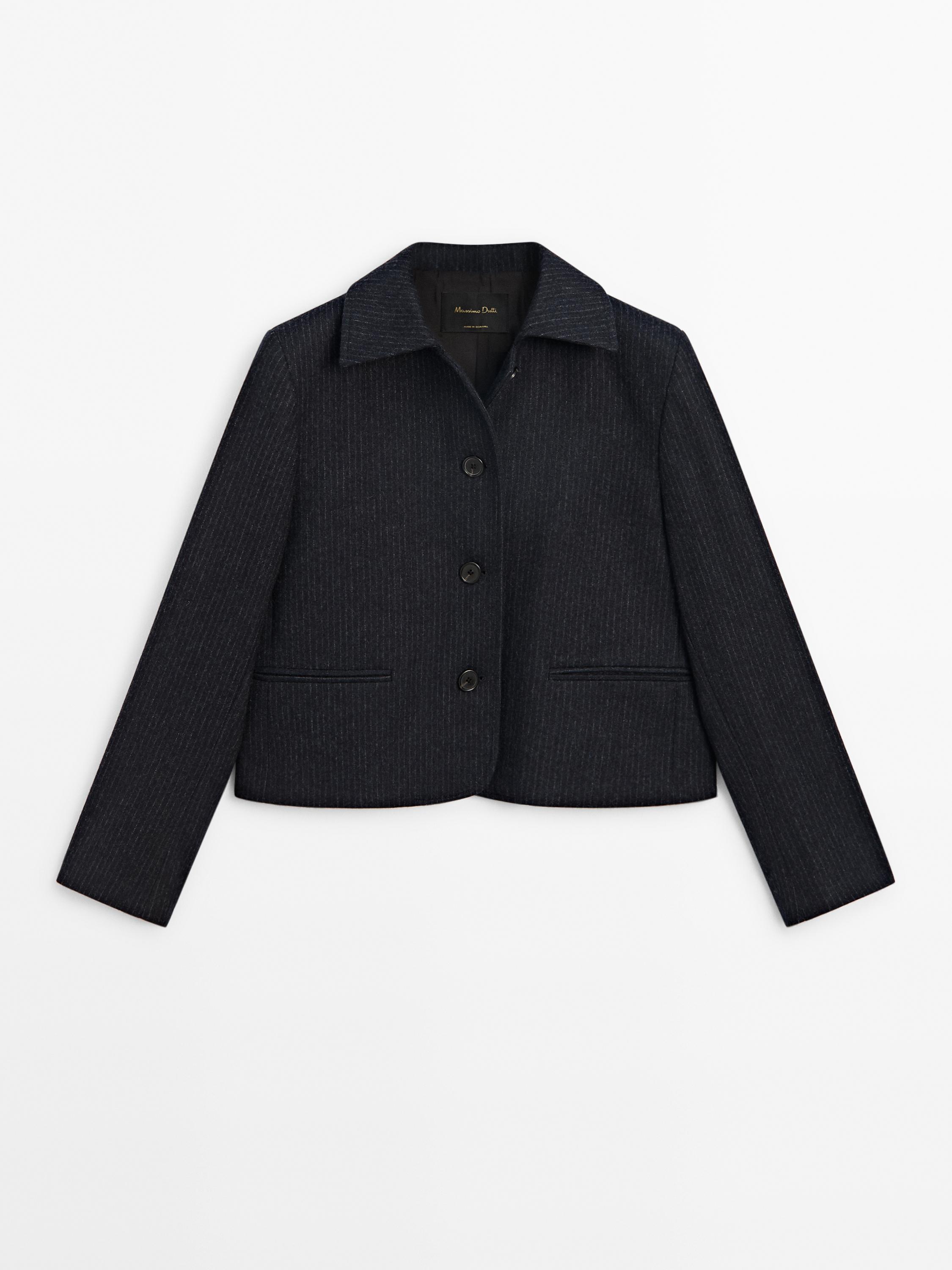 Short Pinstripe Wool Blend Jacket Deep Blue Dressy Massimo Dutti short-pinstripe-wool-blend-jacket-deep-blue-dressy-massimo-dutti