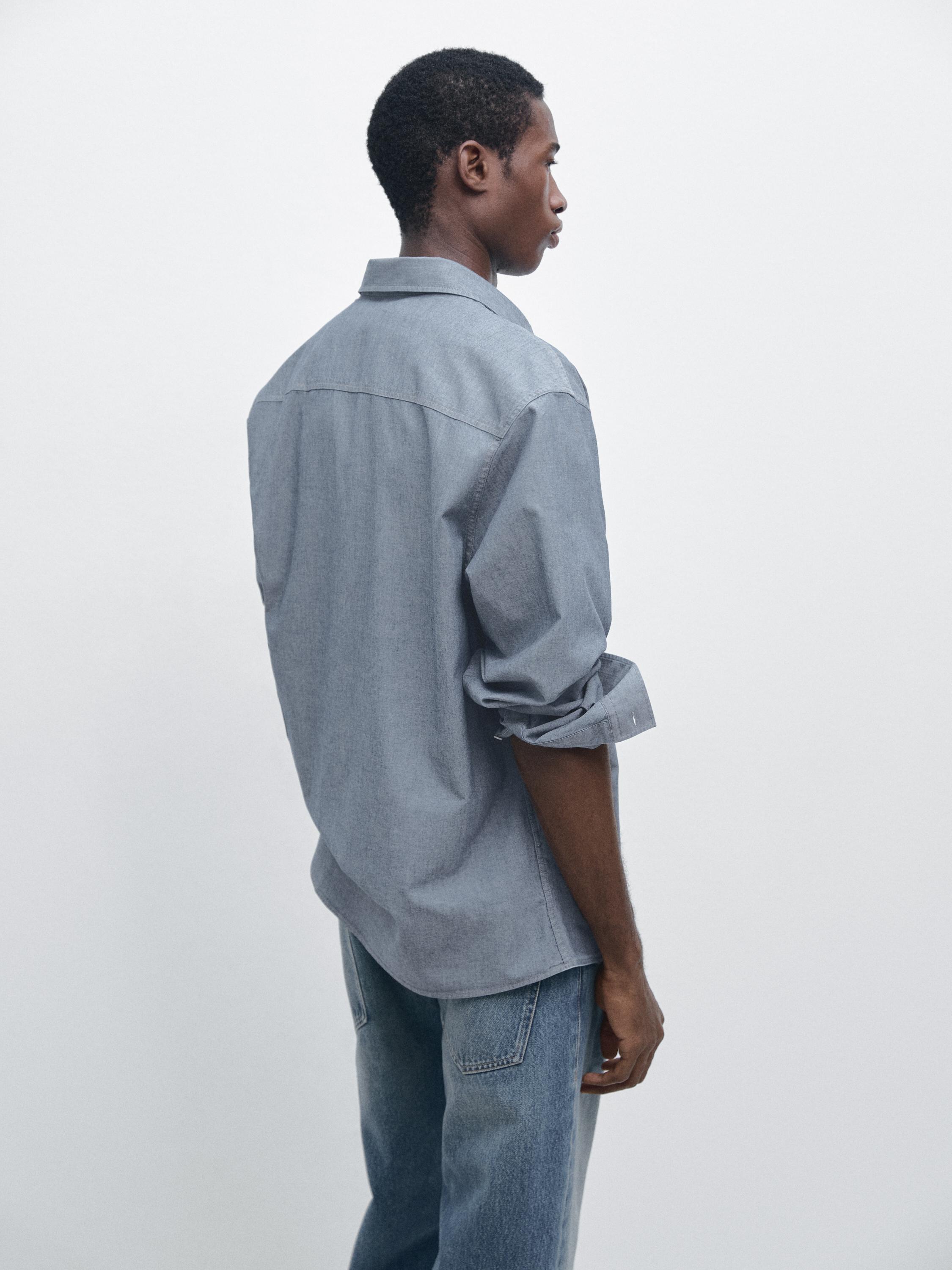 Men's Denim Shirts - Massimo Dutti - US