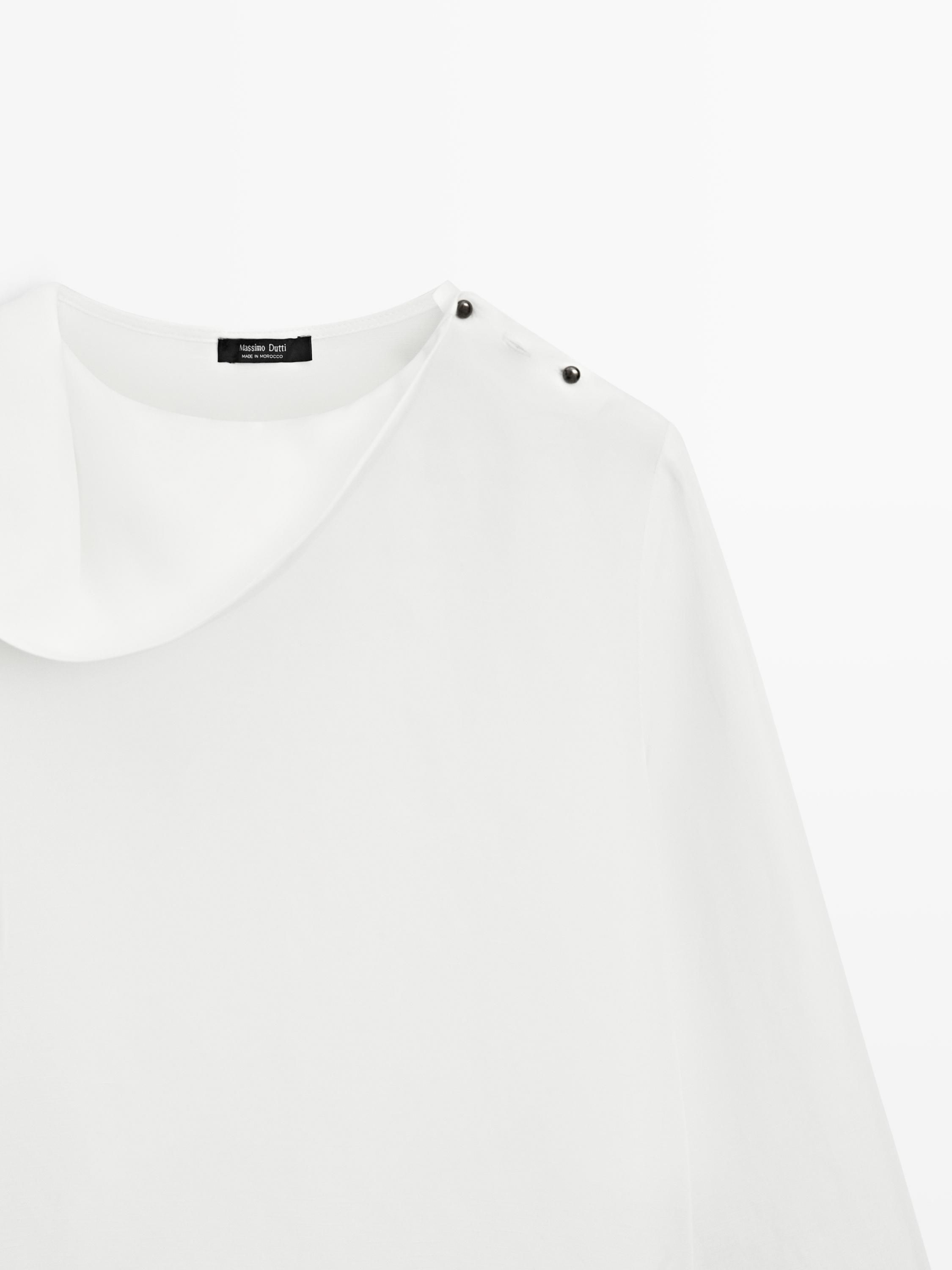 Flowing shirt with button details — Off white