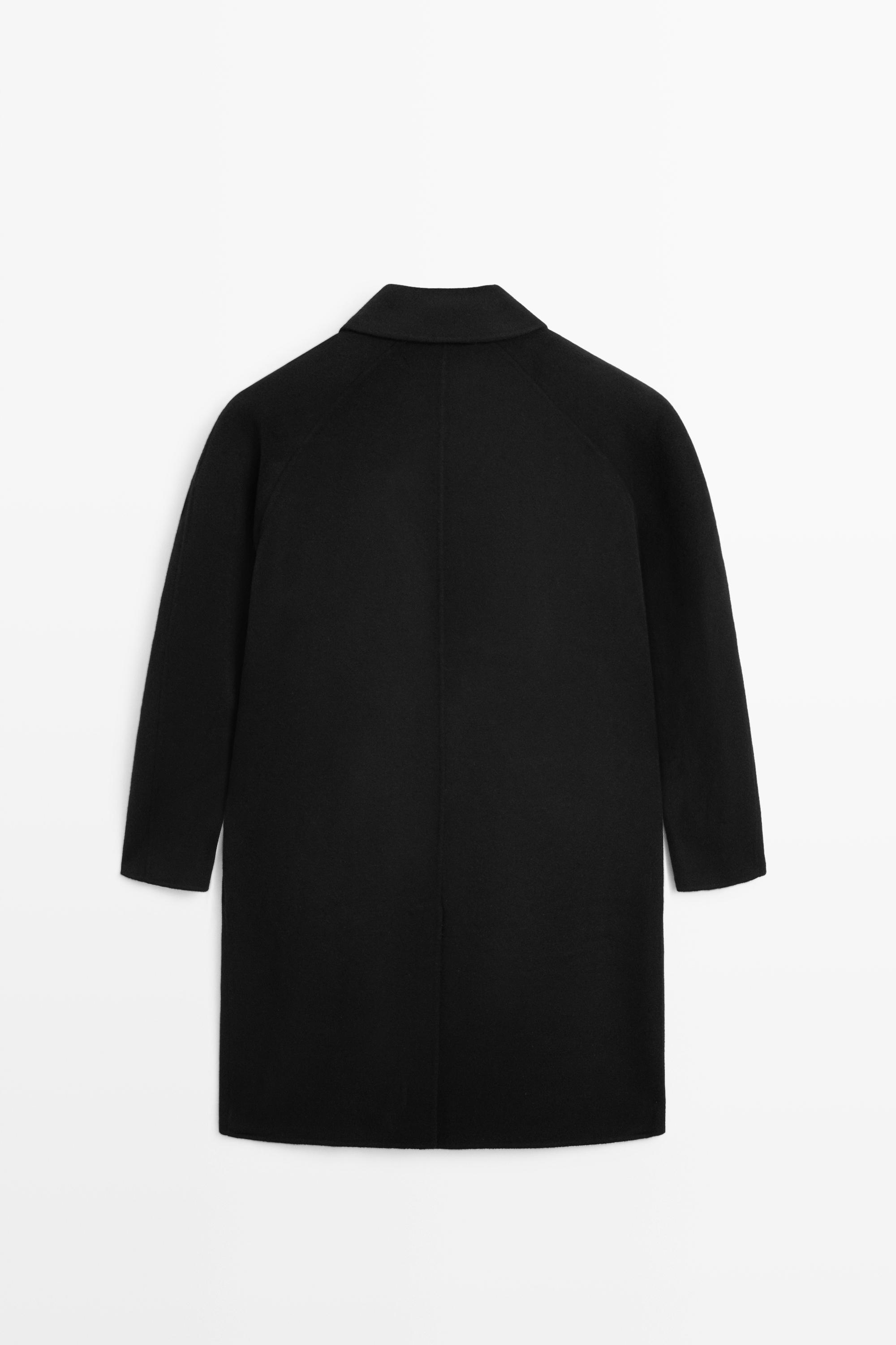 Double-faced wool blend coat