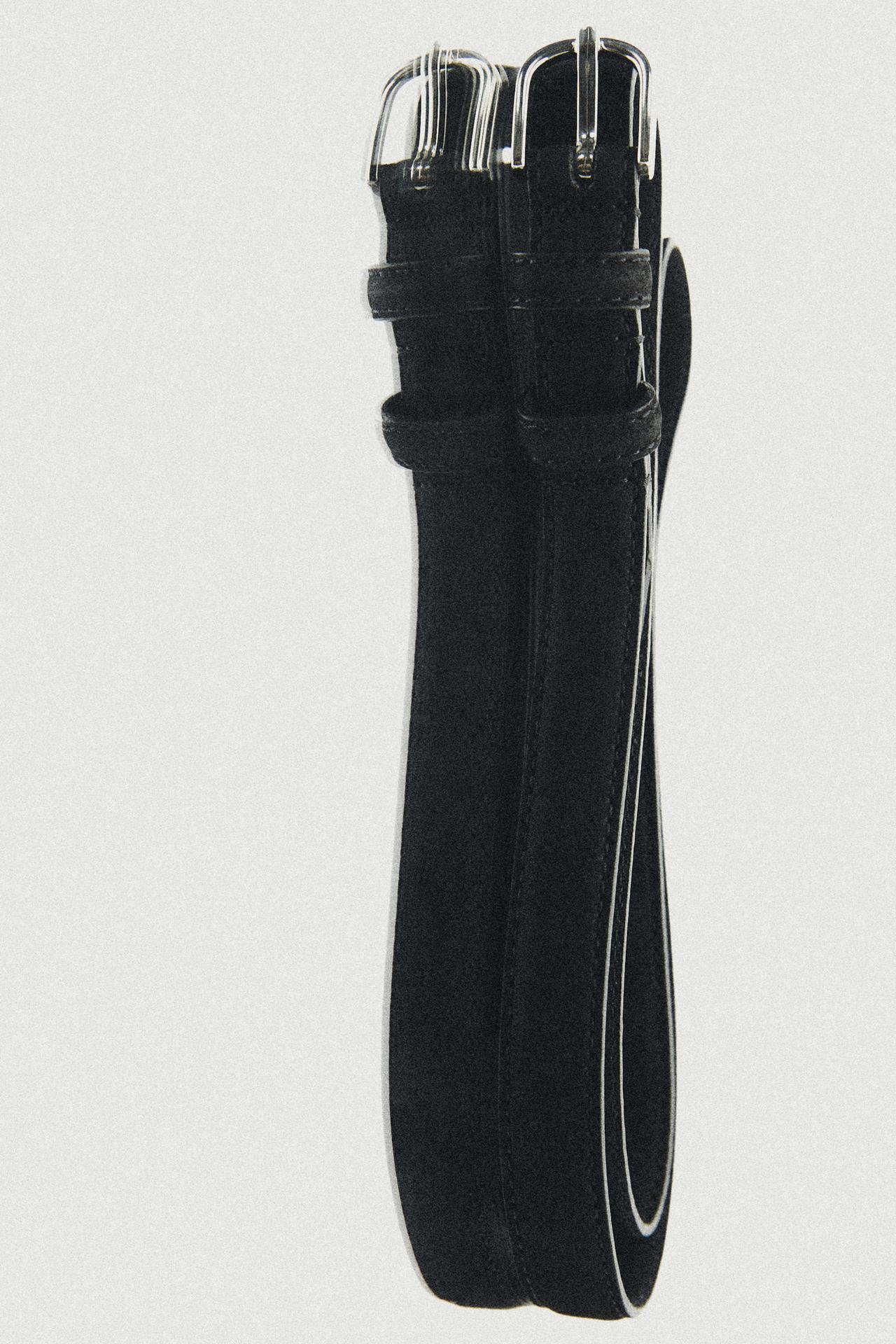 Nubuck leather belt - LIMITED EDITION — BLACK