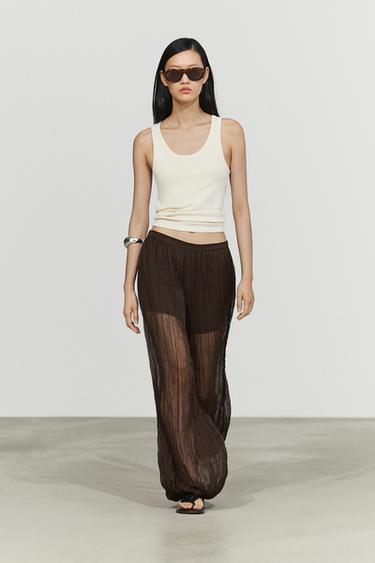 Total look flowing pants — BROWN 1