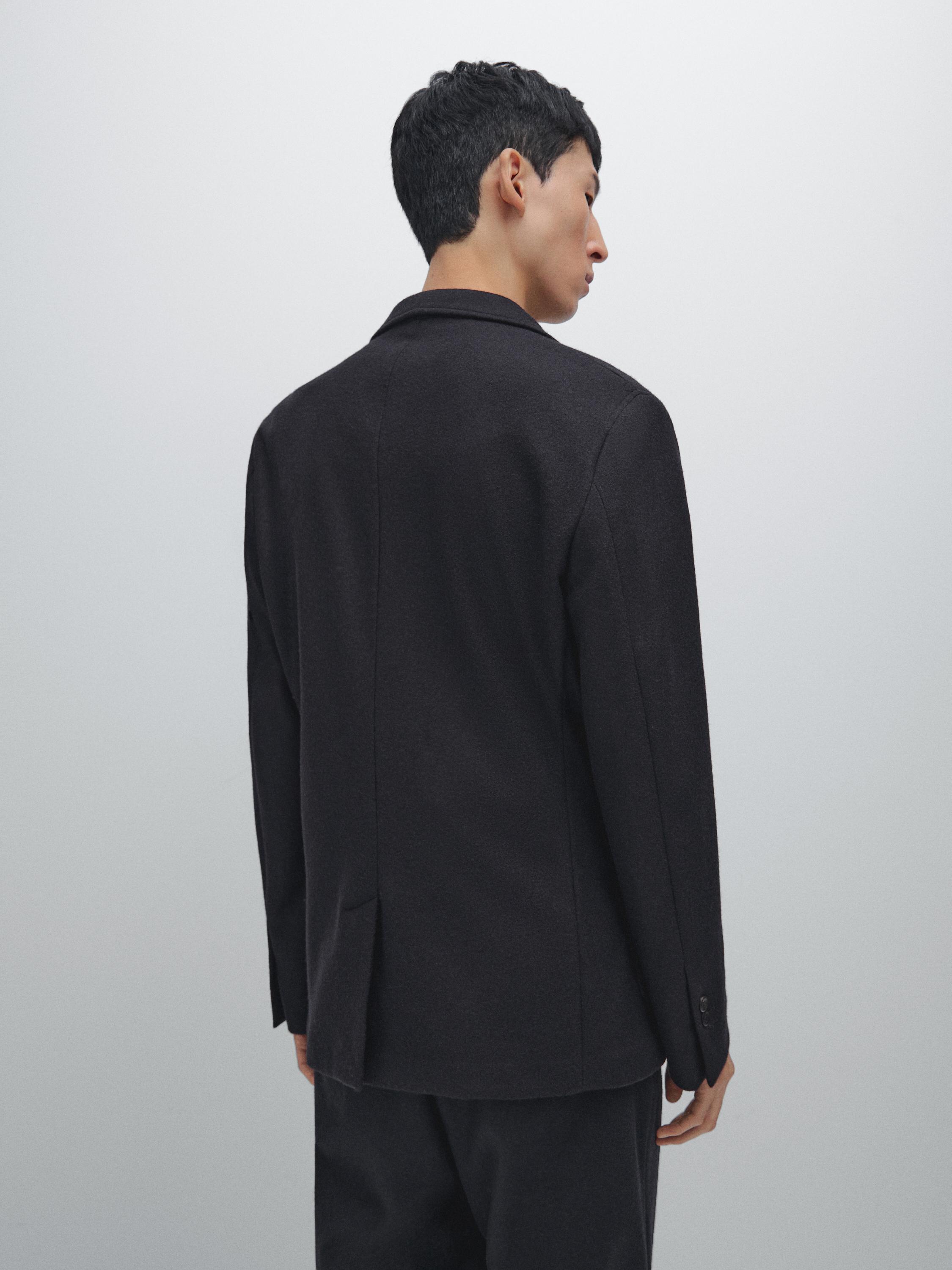 Wool blend suit blazer