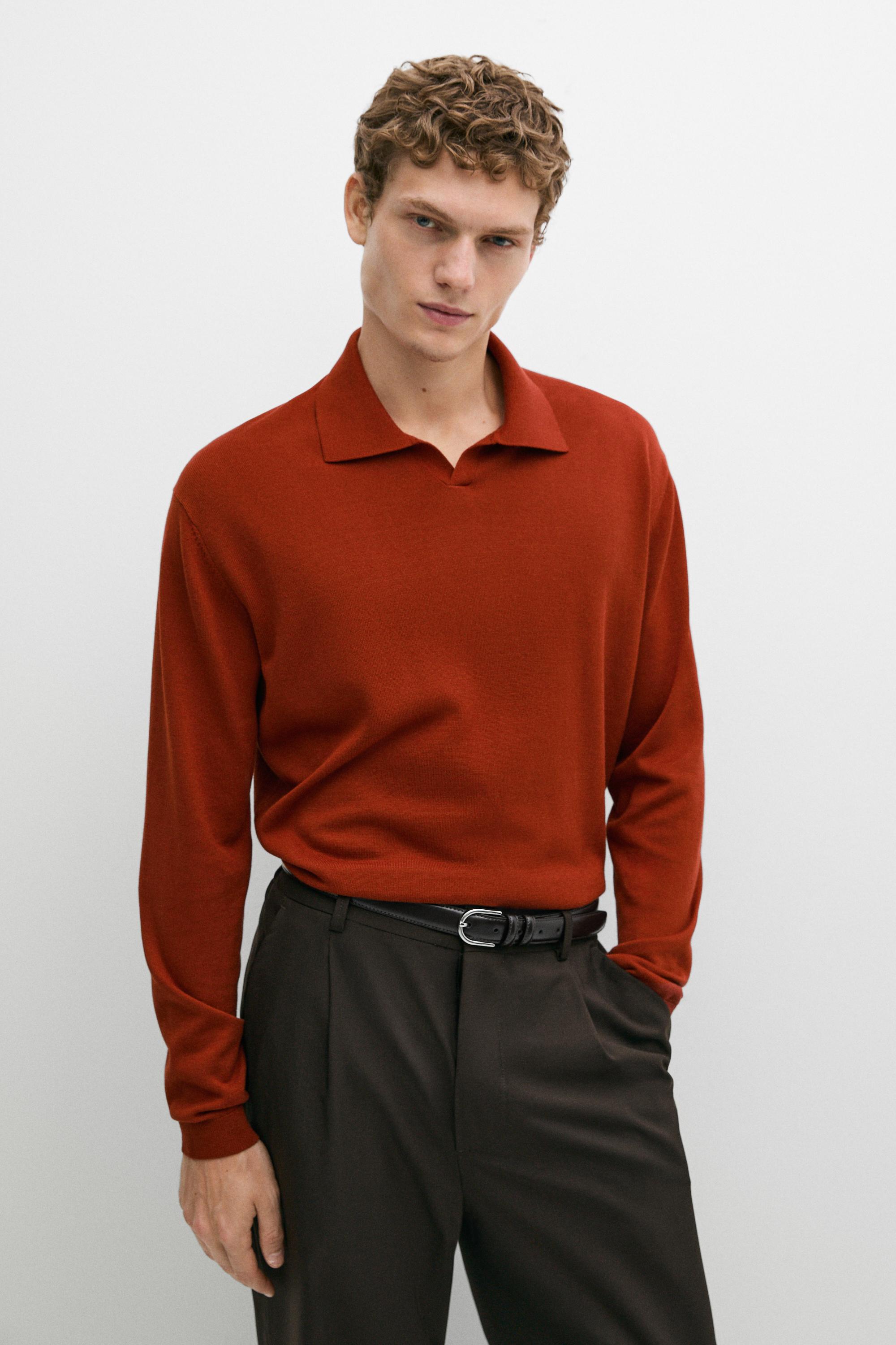 Pull en maille col polo