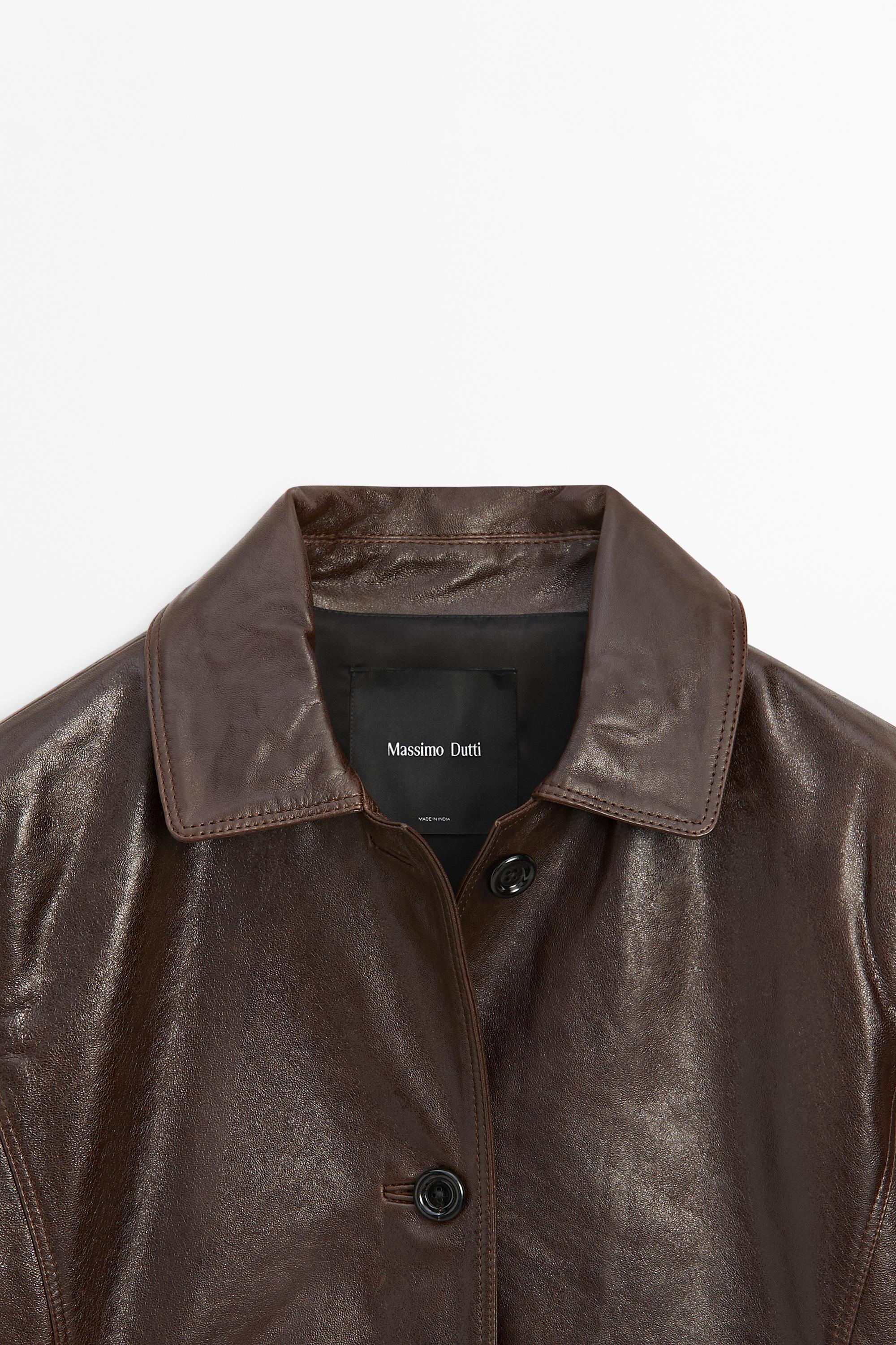 Nappa leather jacket — BROWN