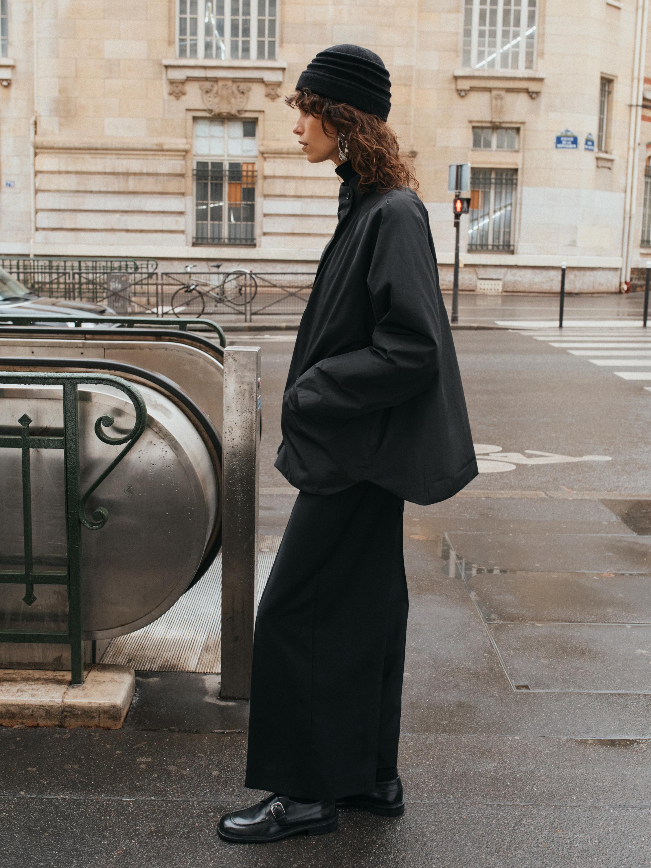 Long puffer jacket — BROWN