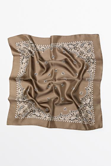 Paisley print scarf — MOLE BROWN 4