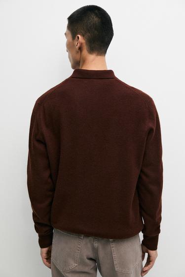 100% cashmere knit polo sweater — BRANDY 5