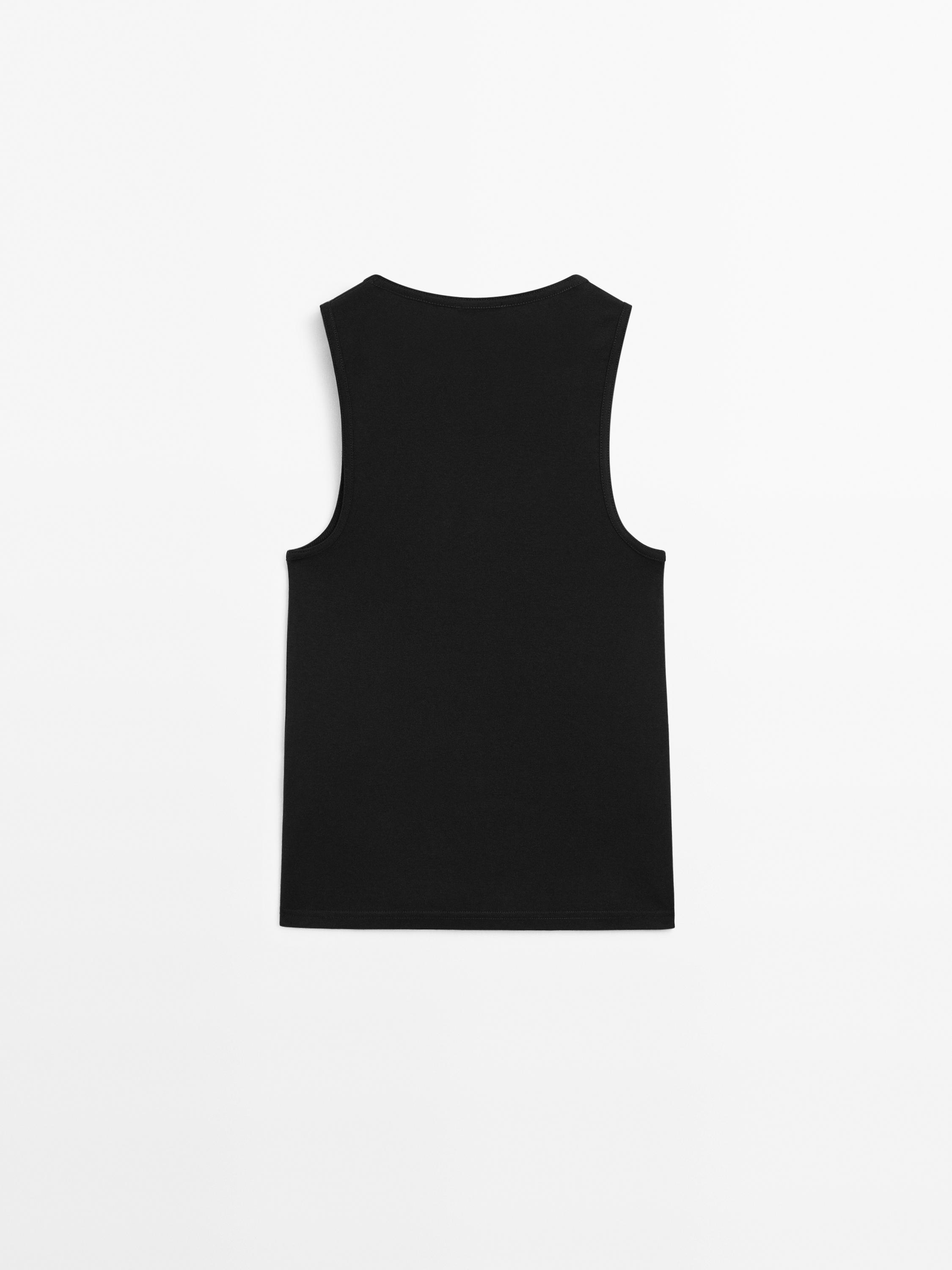100% cotton T-shirt with wide straps