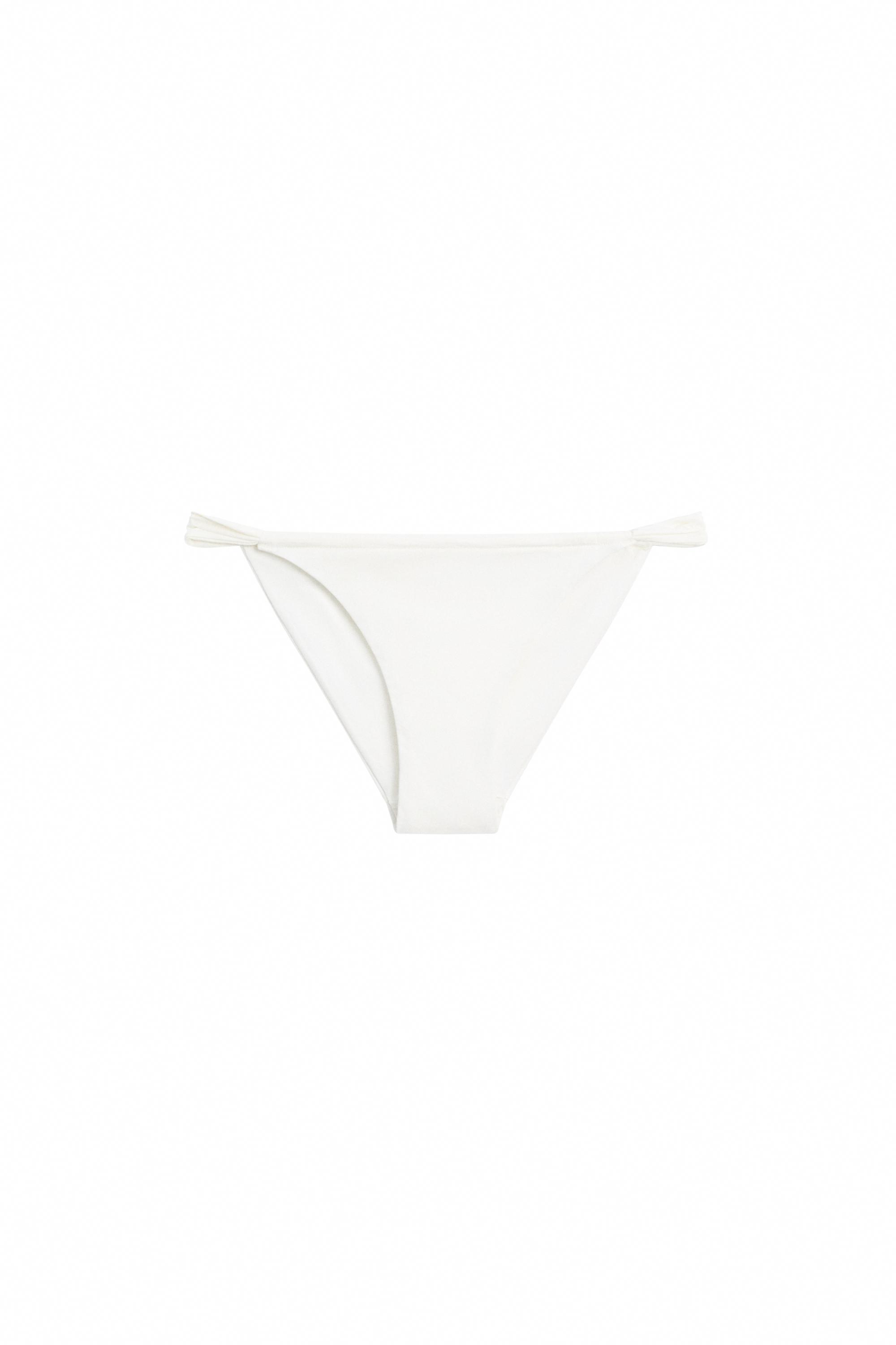 Gathered bikini bottoms — Off white