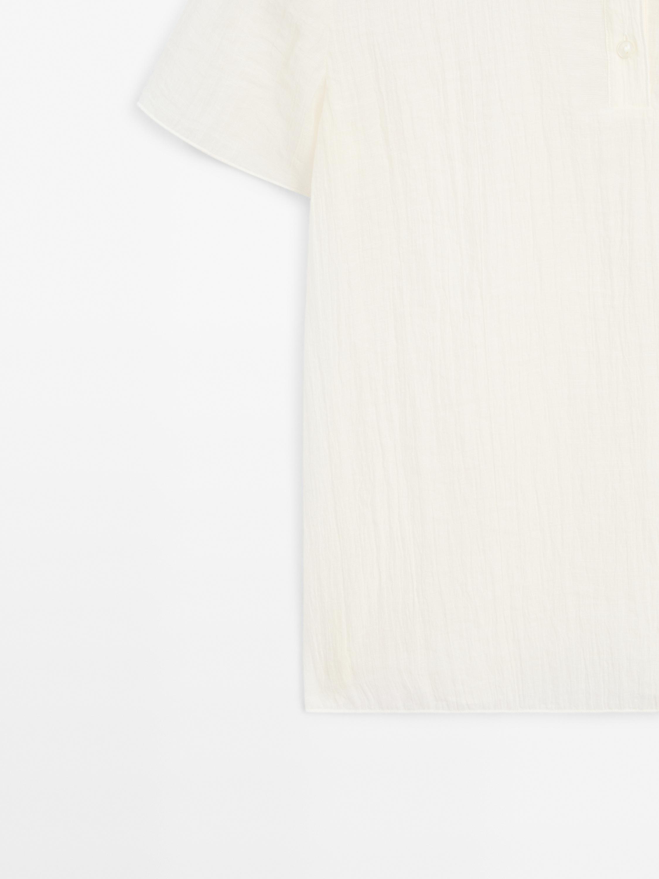 Sheer flowing polo shirt
