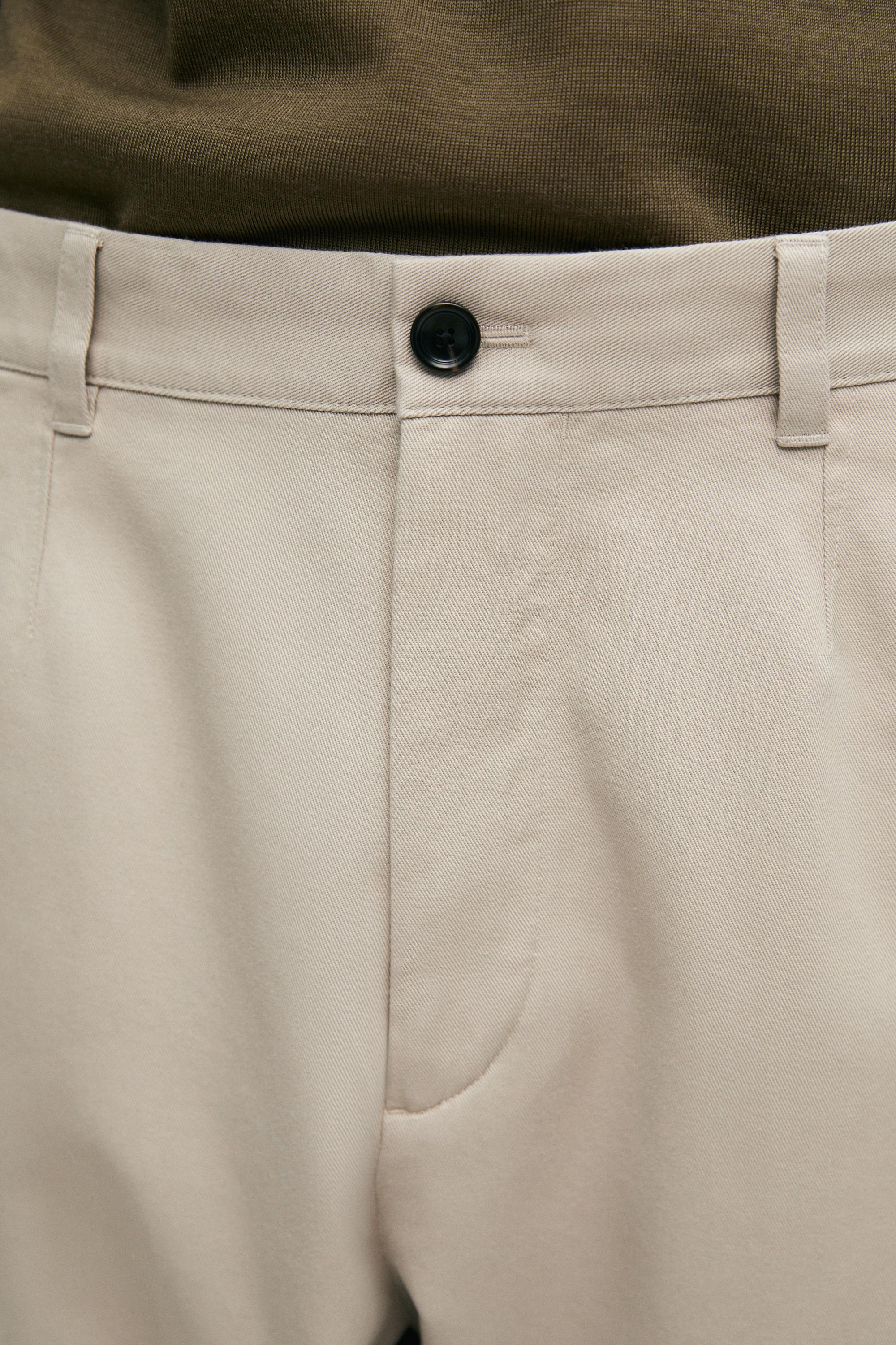 Barrel fit pants — BEIGE
