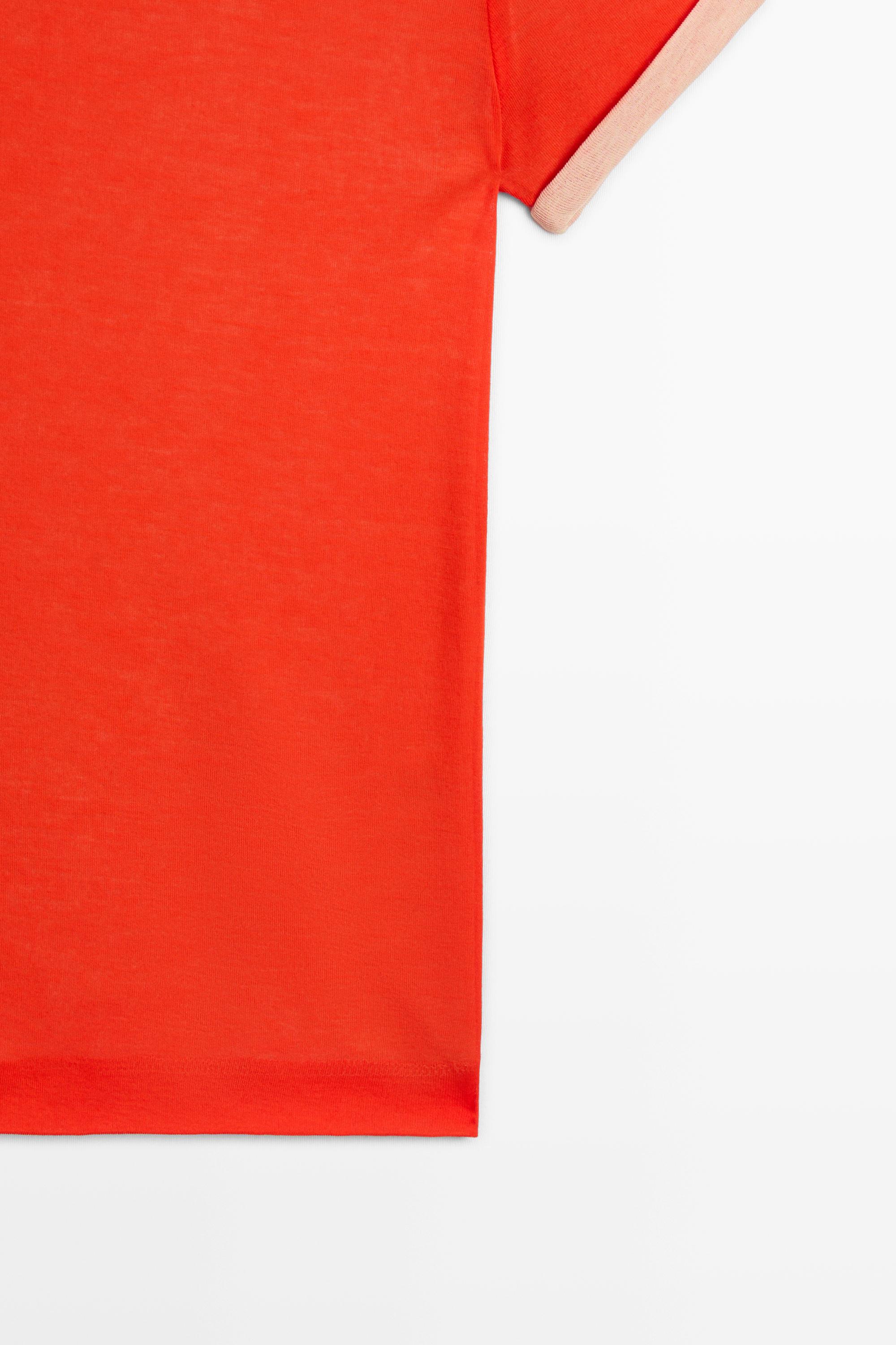 Double-layer short sleeve T-shirt — RED