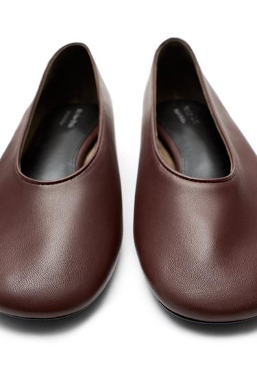 Low heel leather ballet flat - LIMITED EDITION — BURGUNDY 9