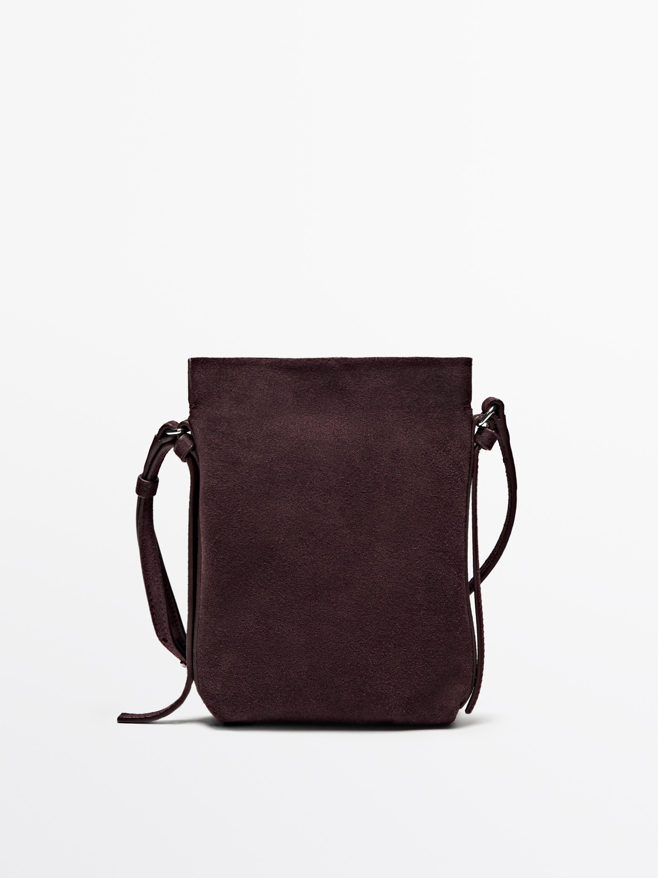 Mini split leather shoulder bag