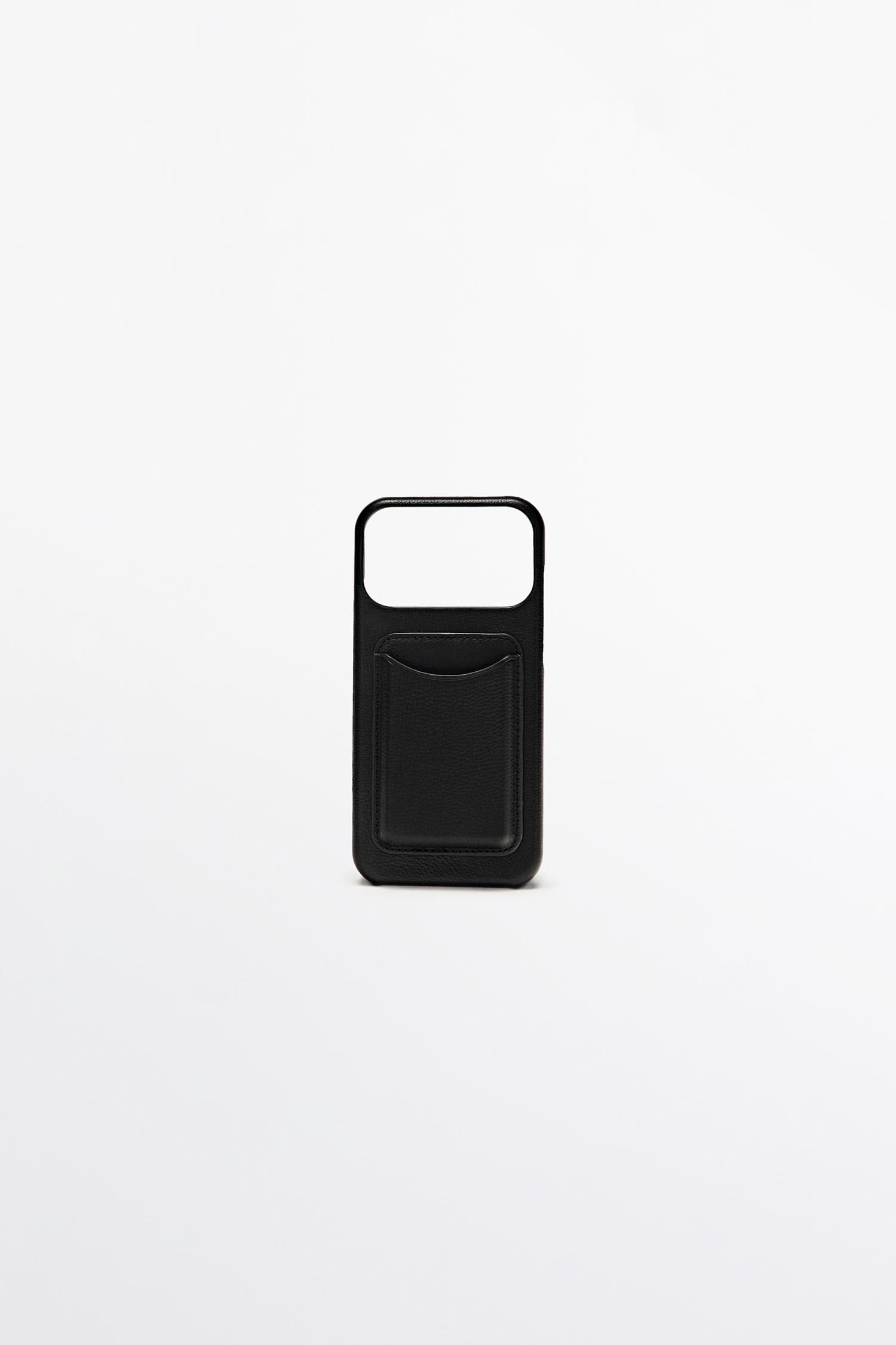 Nappa leather iPhone 17 Pro Max case — BLACK