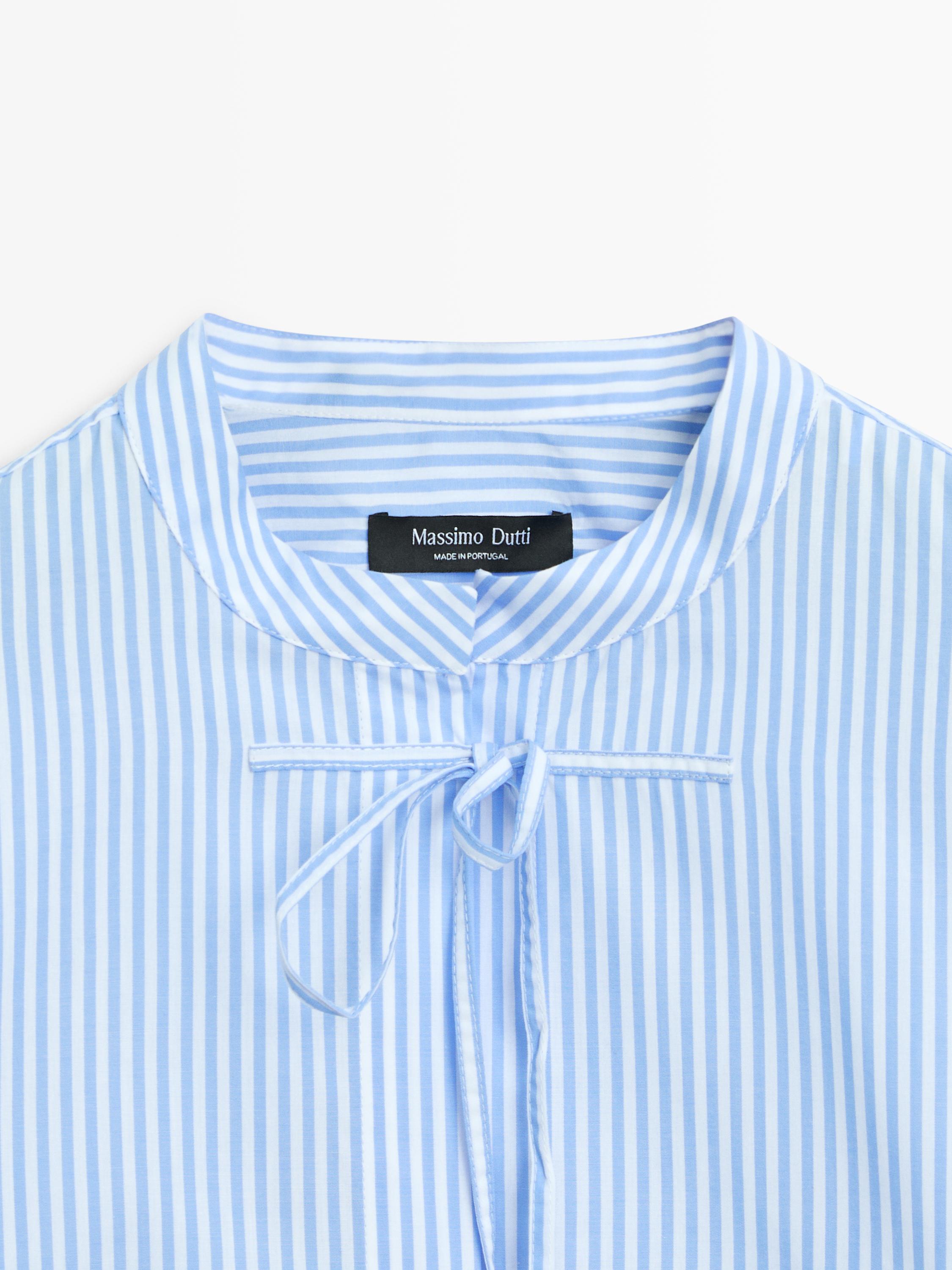 100% cotton striped shirt — SKY BLUE