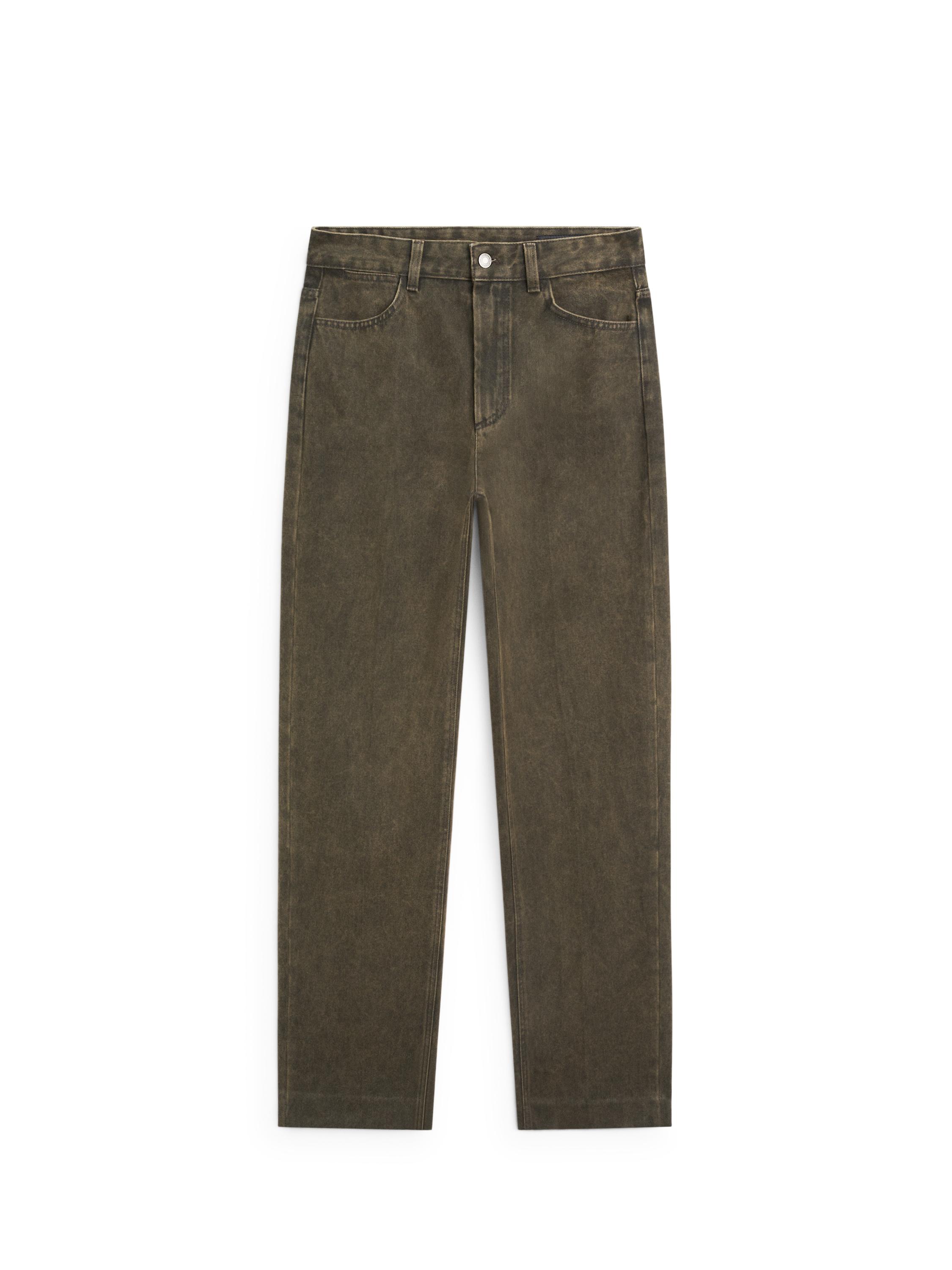 Mid-rise balloon fit jeans — DARK GREEN