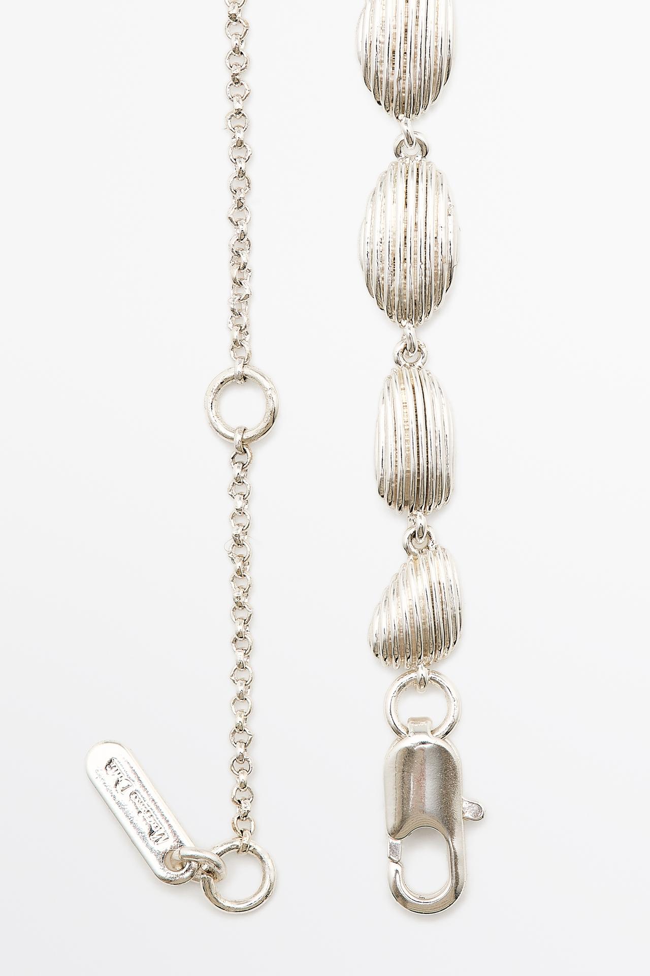 Pinstriped piece necklace — SILVER