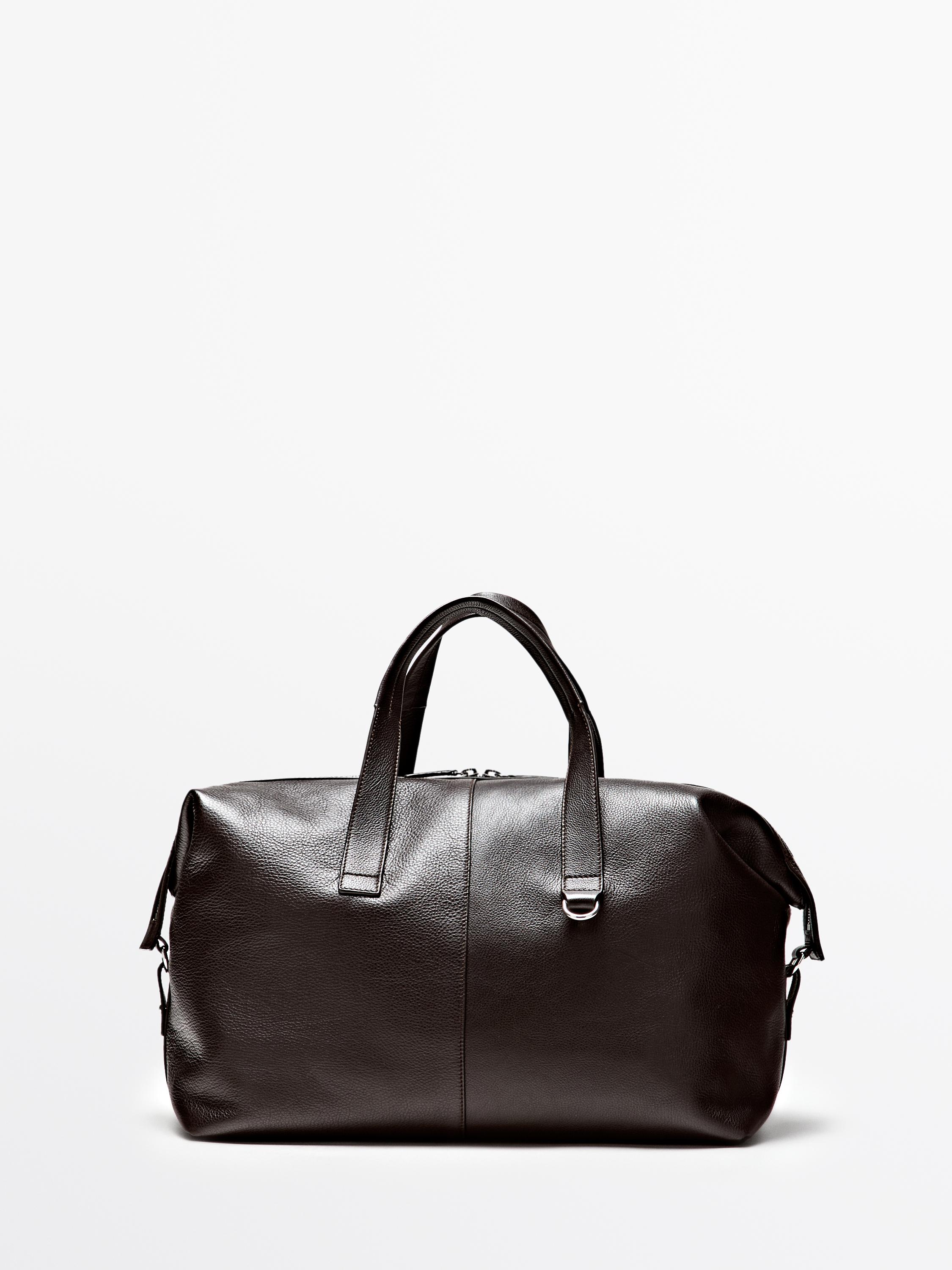 Mala Duffle de pele napa