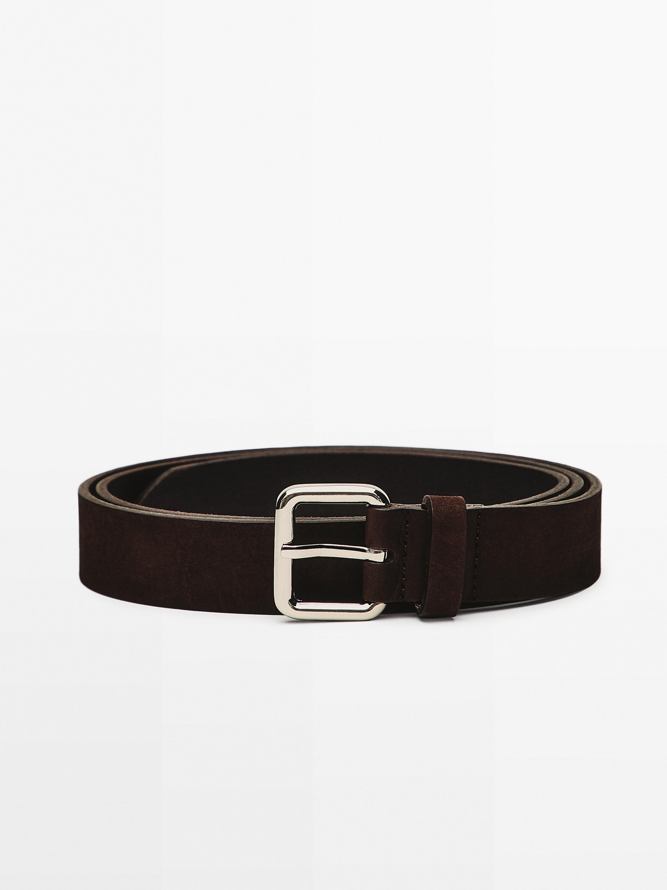 Nubuck leather belt