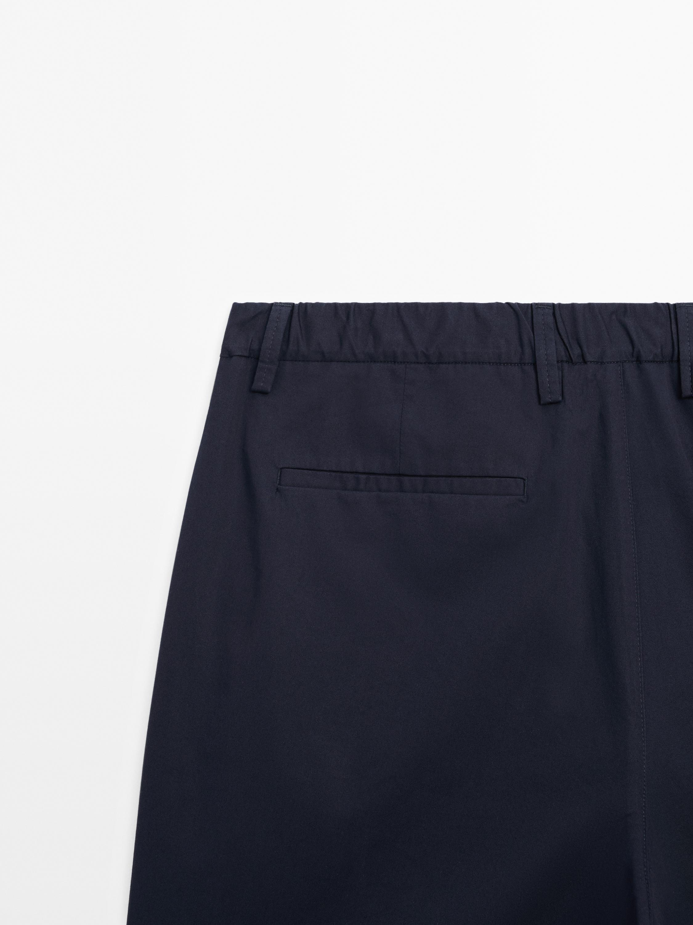 Cotton poplin Bermuda shorts