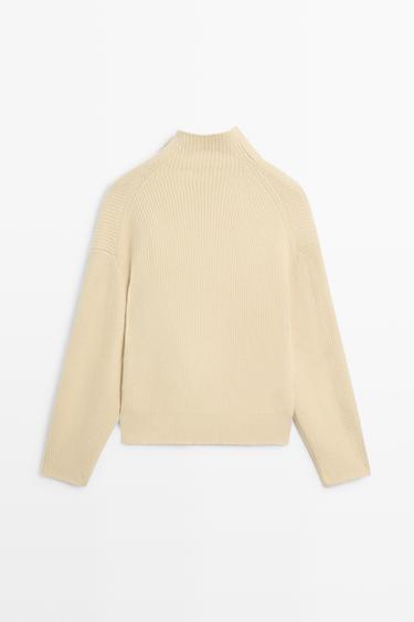 Cashmere blend button detail cardigan — Vanilla 6