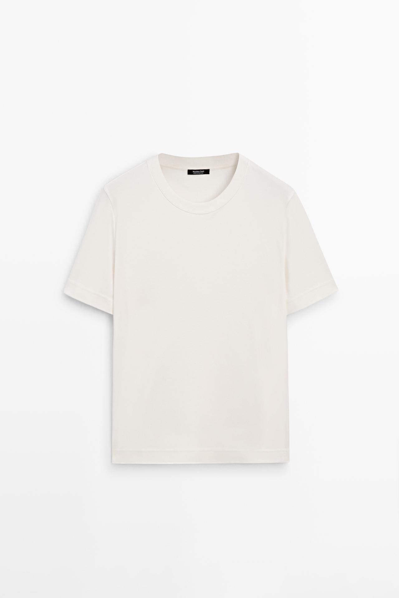 Short sleeve interlock T-shirt — CREAM