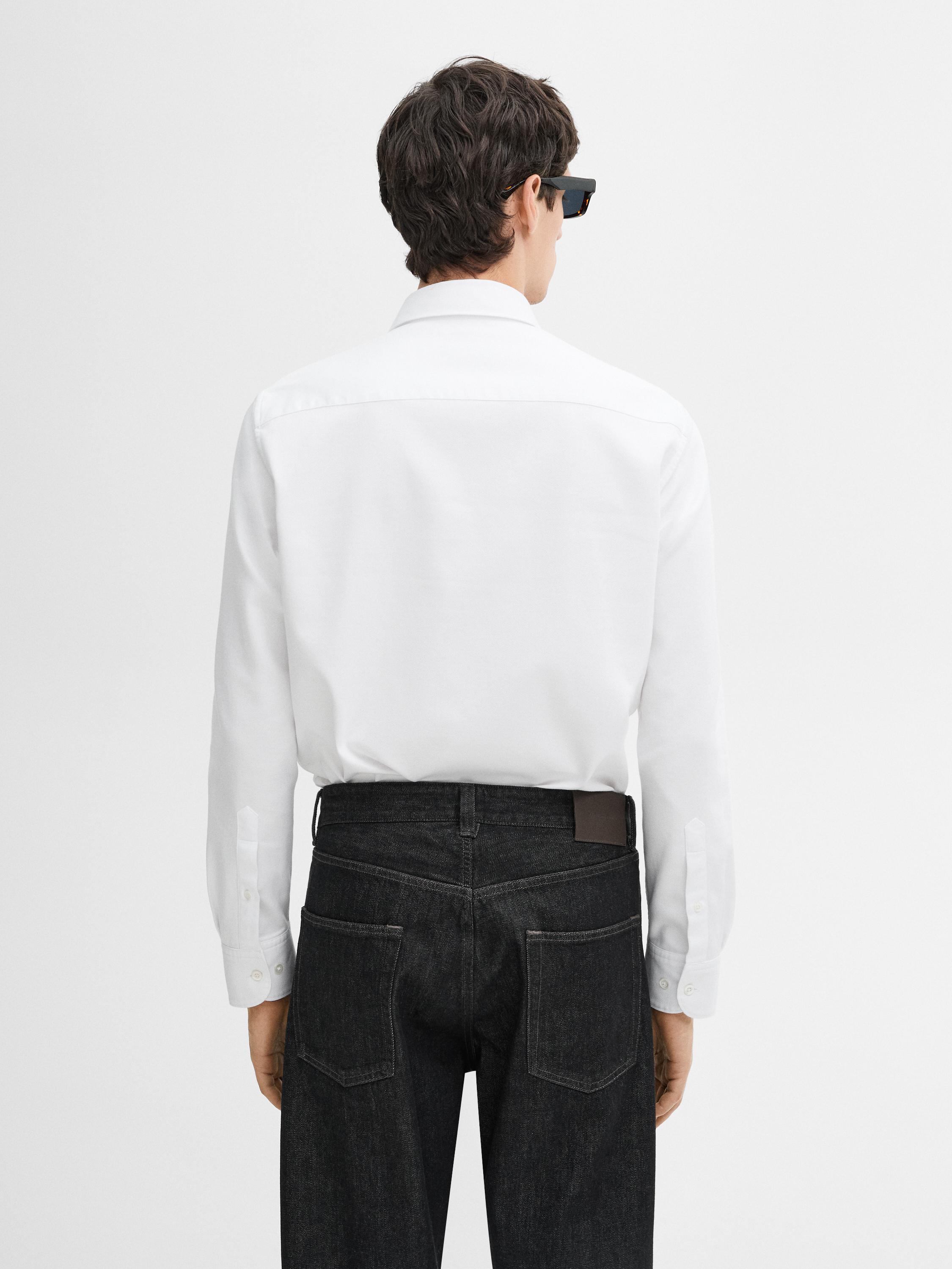 100% cotton regular fit textured shirt