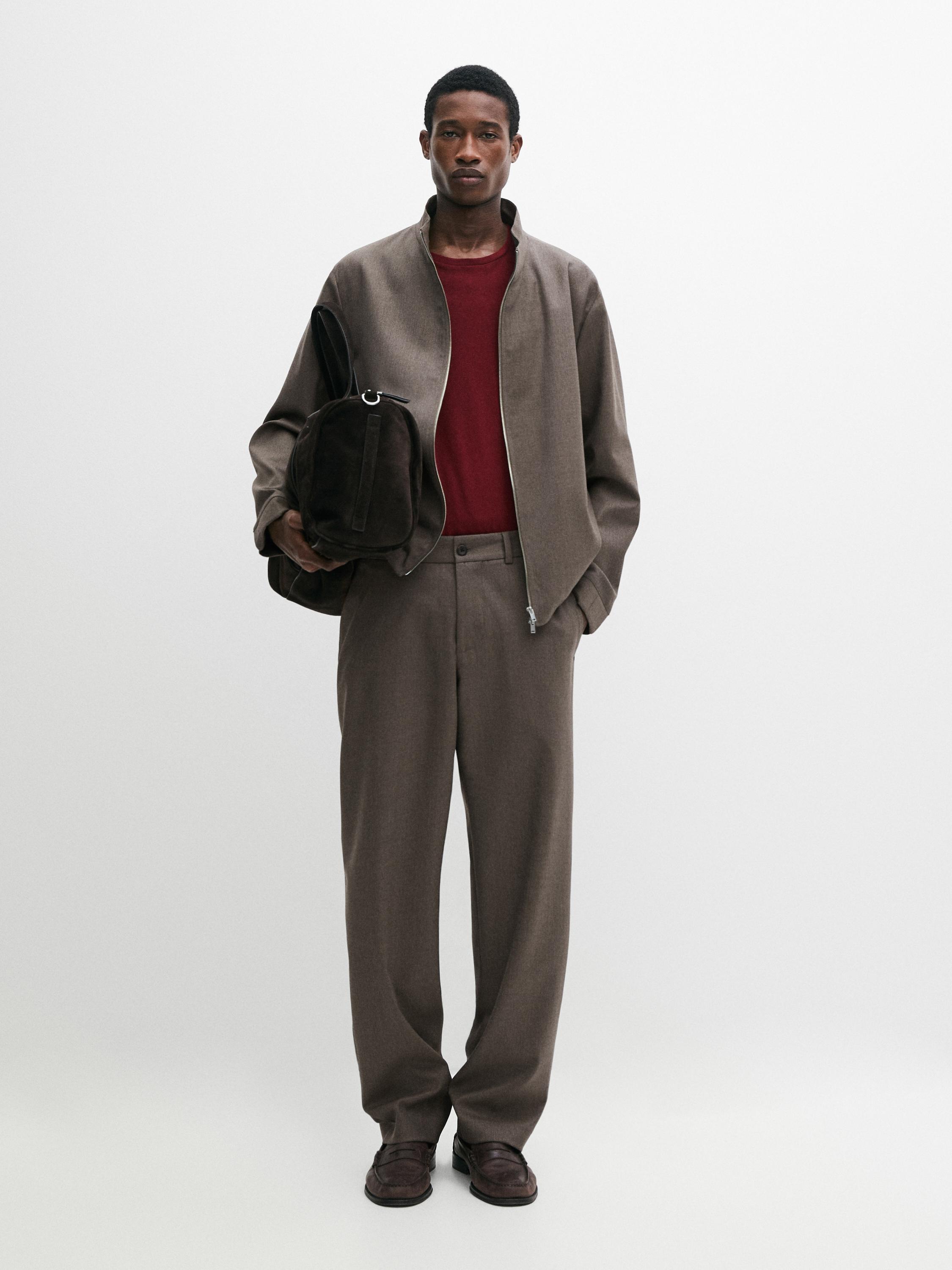 Cool wool blend jacket — MEDIUM ECRU